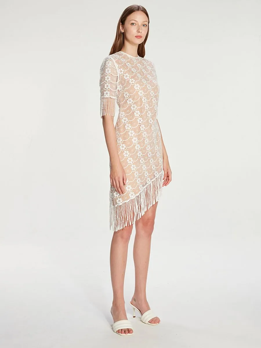JANESUDA (SS23) White porch lace Women dress