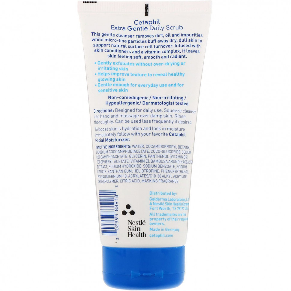 Cetaphil, Extra Gentle, скраб для ежедневного использования, 178 мл