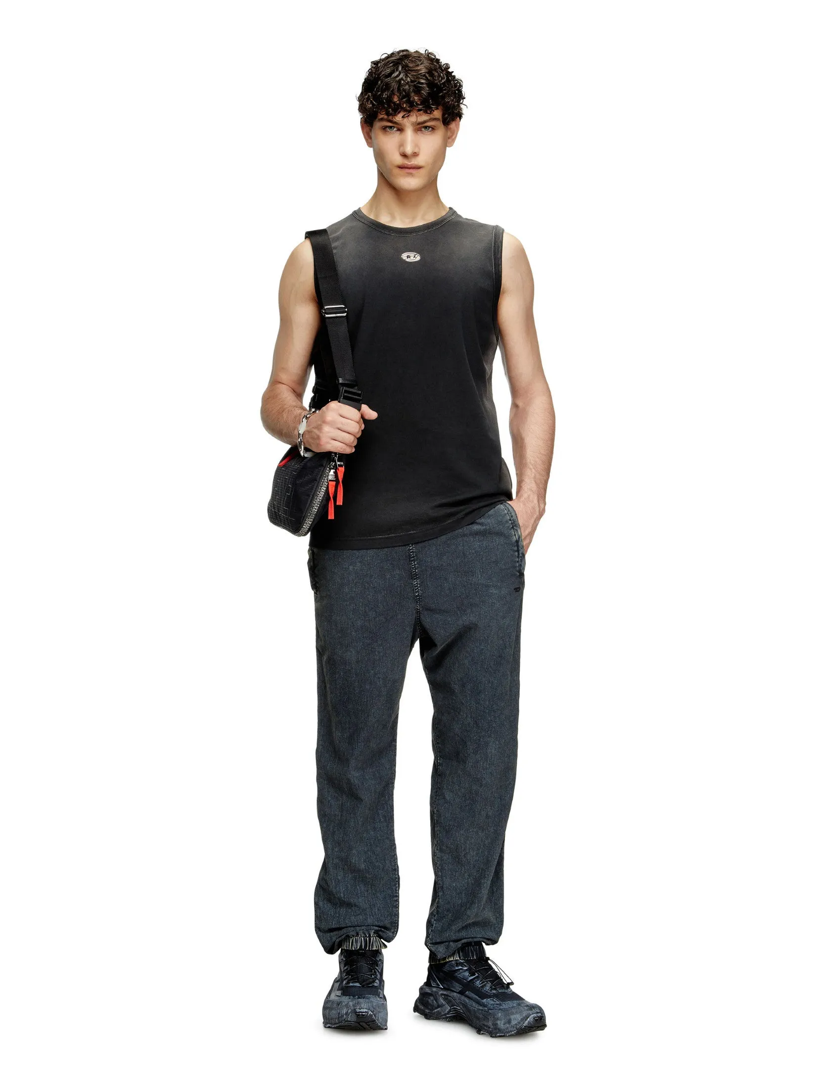 DIESEL Men T-BRICO-NEW T-SHIRT Top Black