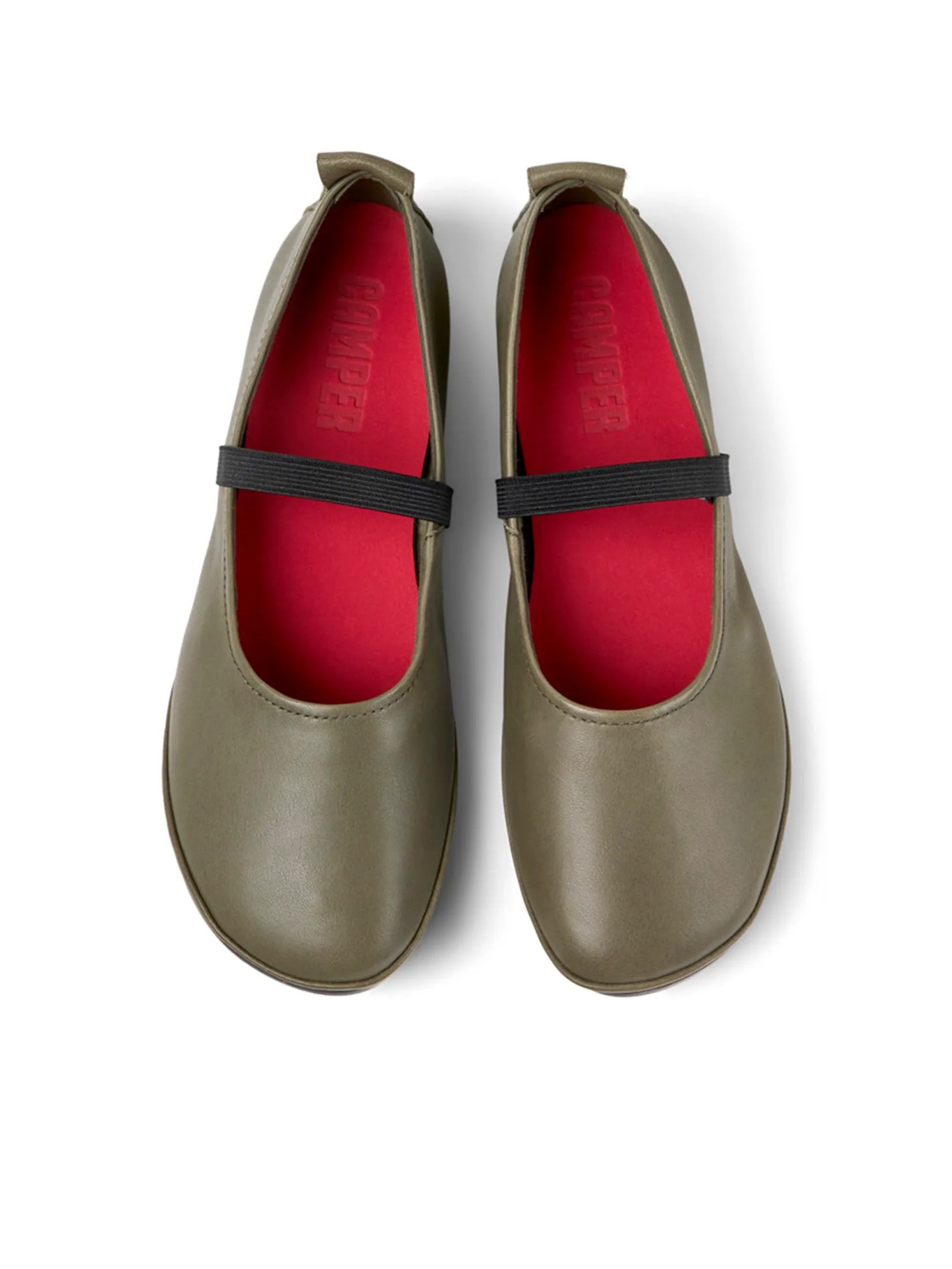 CAMPER Women Ballerina Shoes Right Nina Green