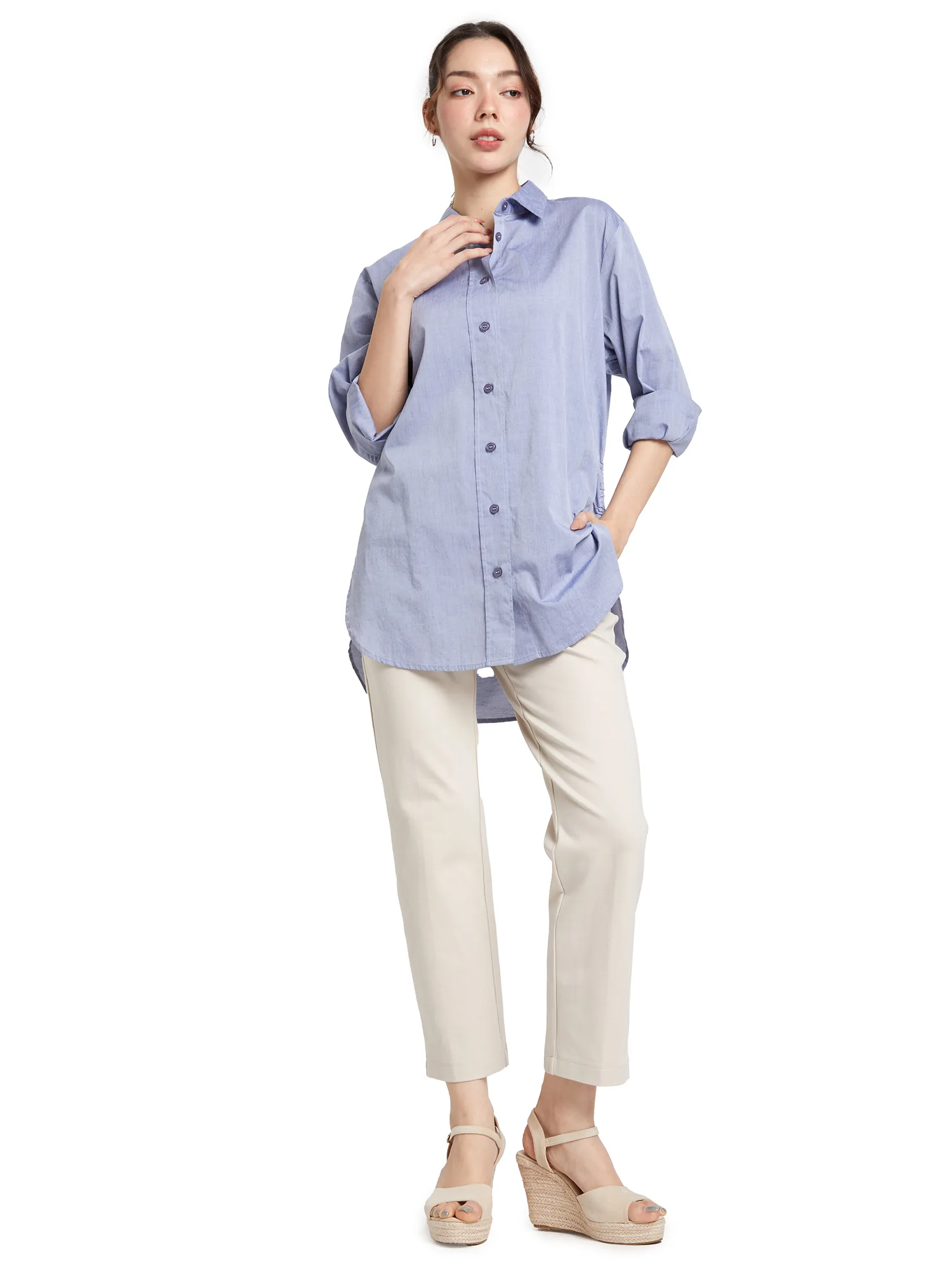 EASY PIECES Women Straight Pants Pockets