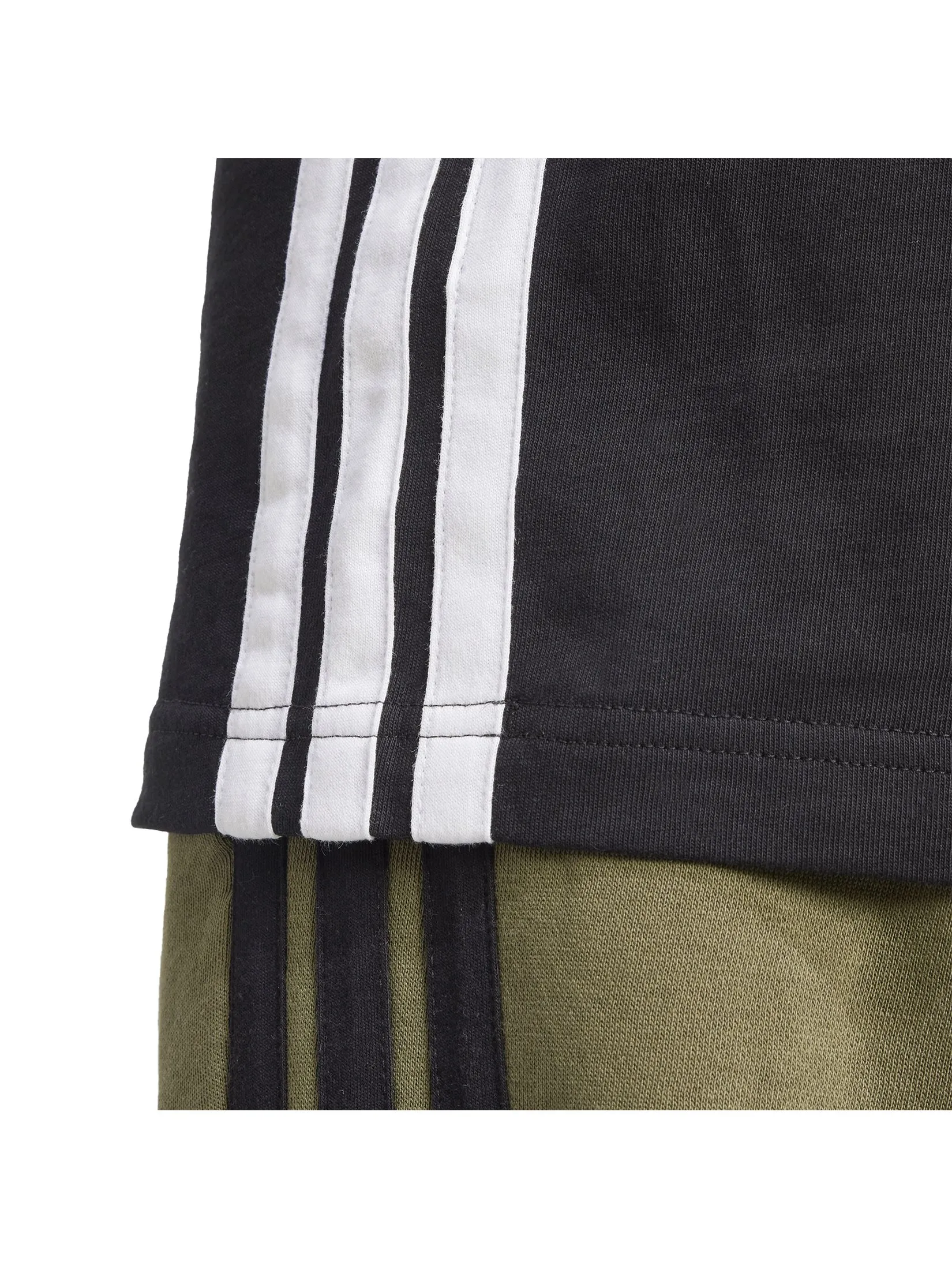 ADIDAS Men Jersey T-Shirt Essentials 3-Stripes Single JD1906 Black / Blackwhite