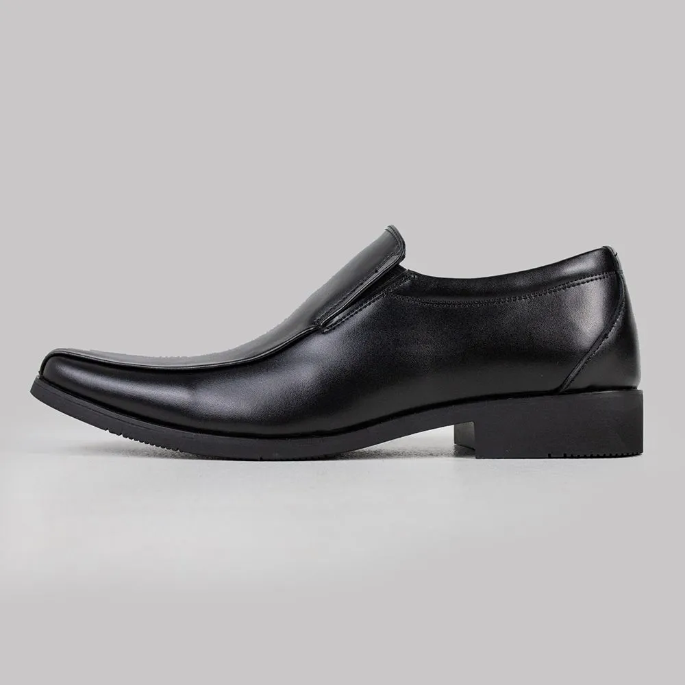 HEAVY Black Essential Leather Loafer Shoes VB7604