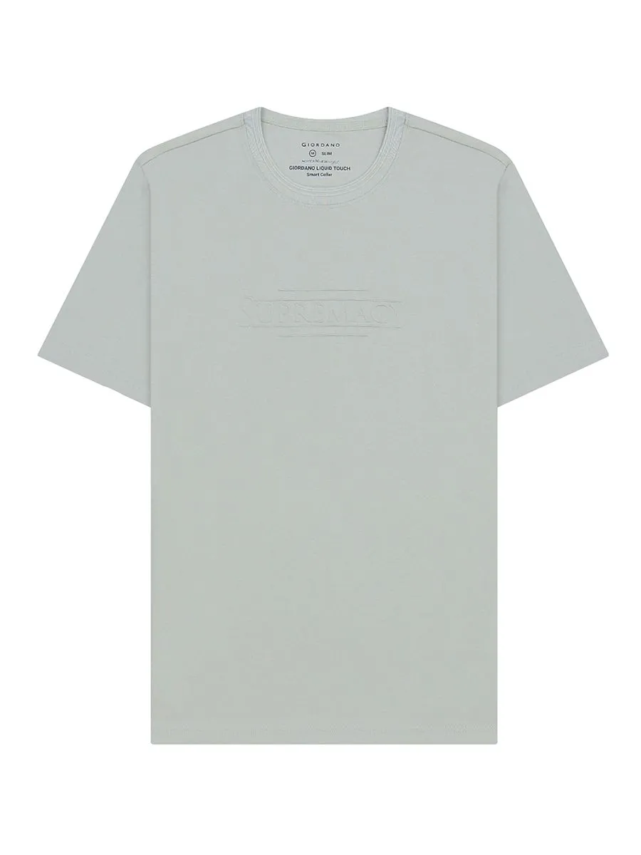 GIORDANO Men's Interlock Smart Tee (Liquid Touch) Pale pine green