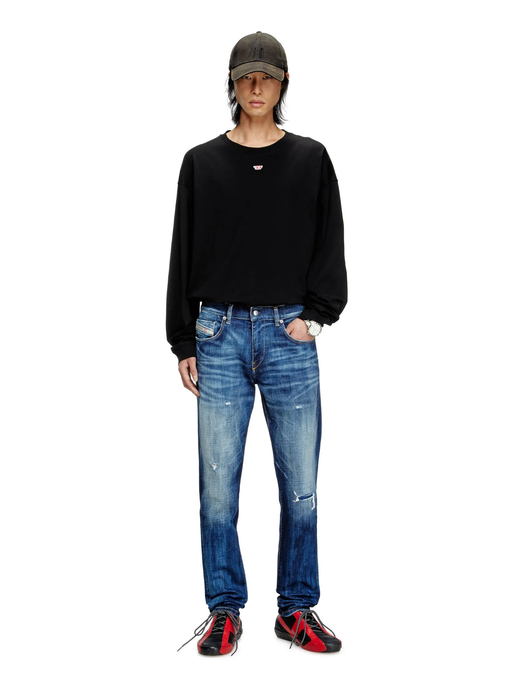 DIESEL Jeans Pants Men 2019 D-STRUKT L.30 TROUSERS Blue