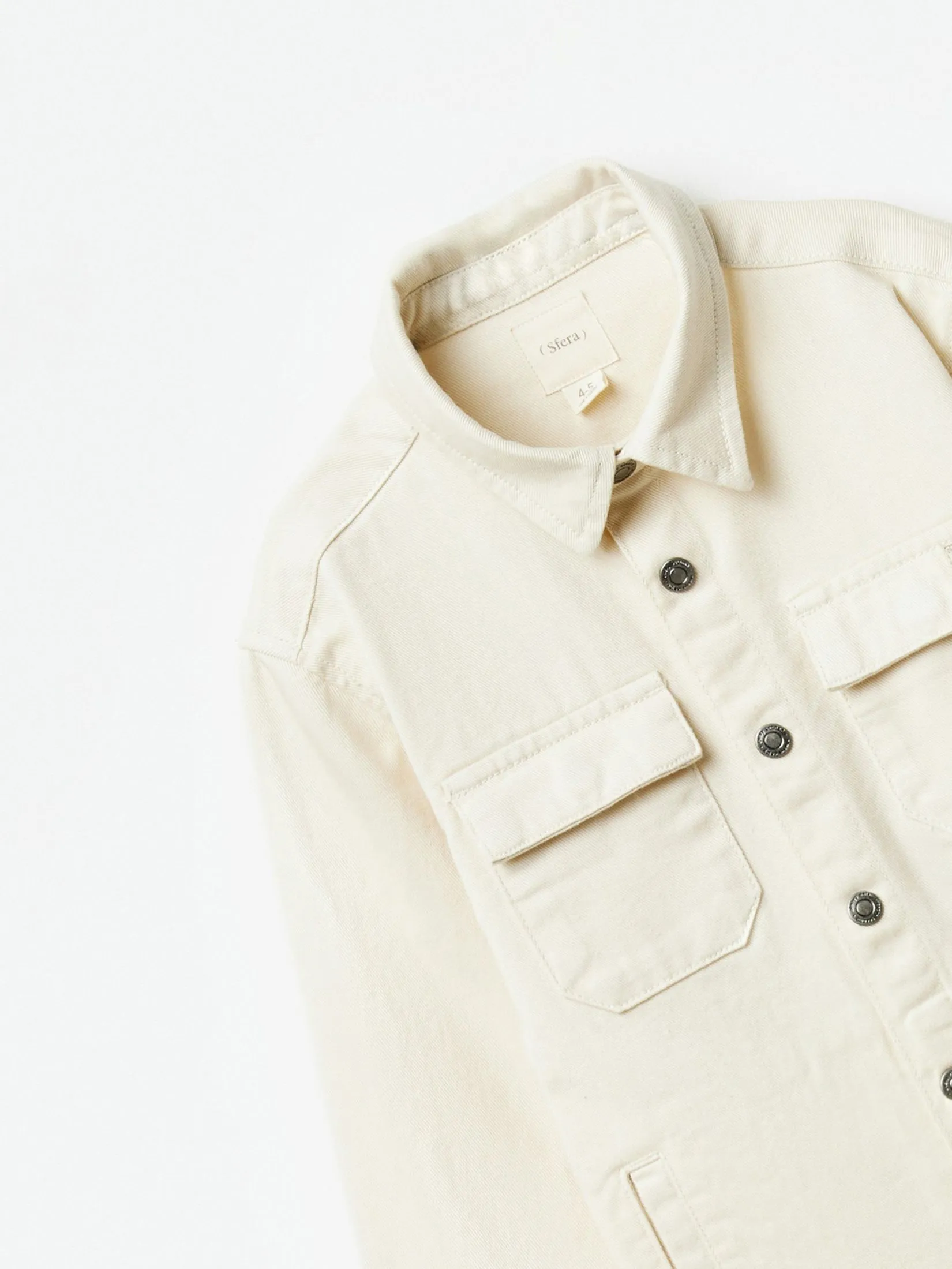 SFERA KIDS Boy Jacket Plain Overshirt Beige