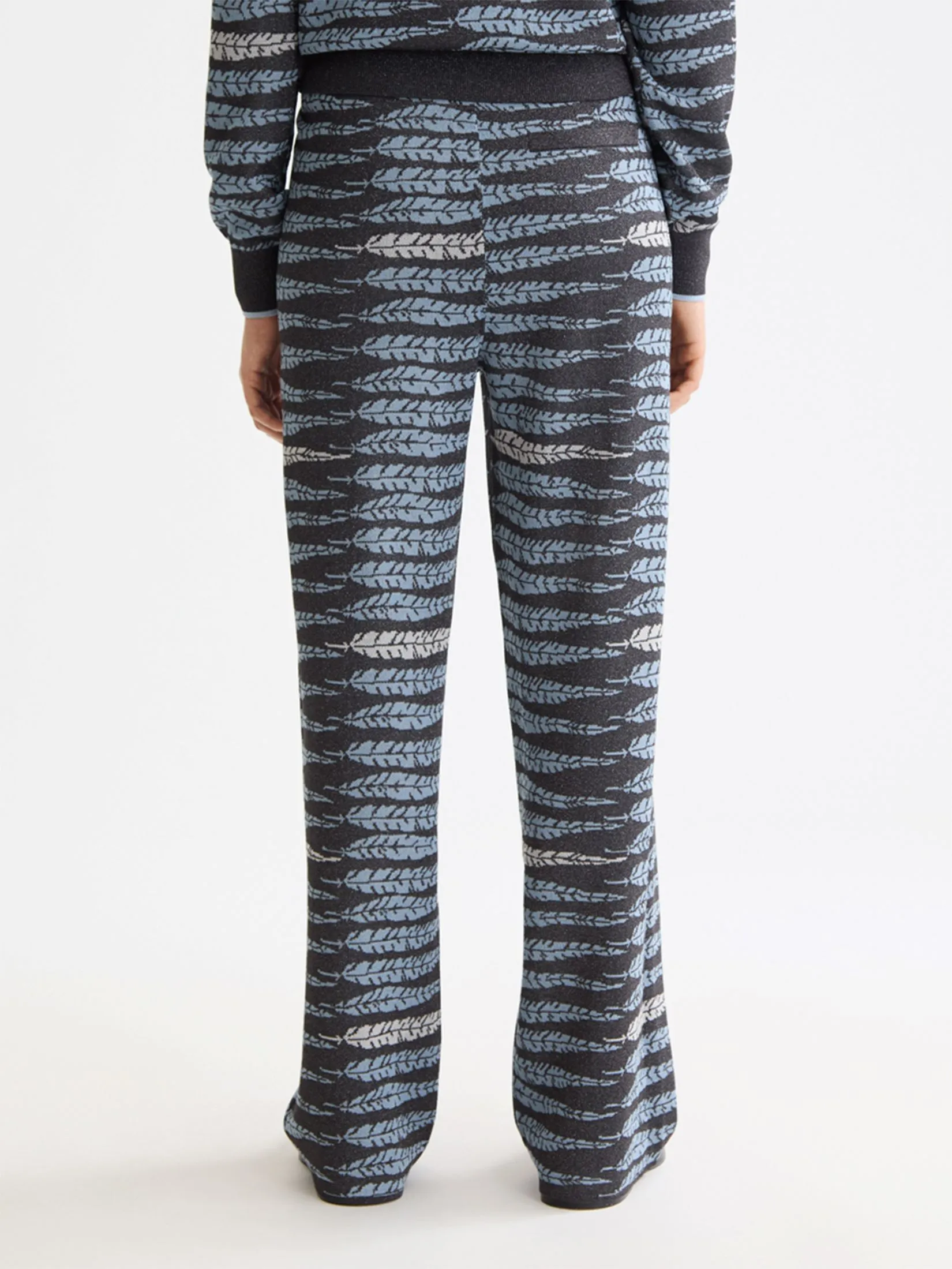 SCOTCH&SODA Women Trousers Lurex Jacquard Charcoal Art