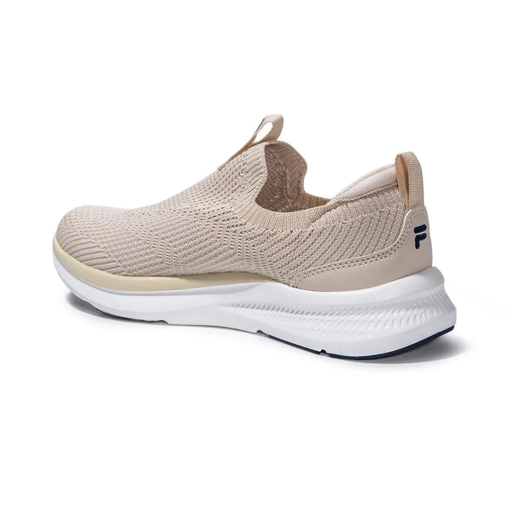 FILA Women Running Shoes Knit Slip-On Beige - FI039SH579ELTH