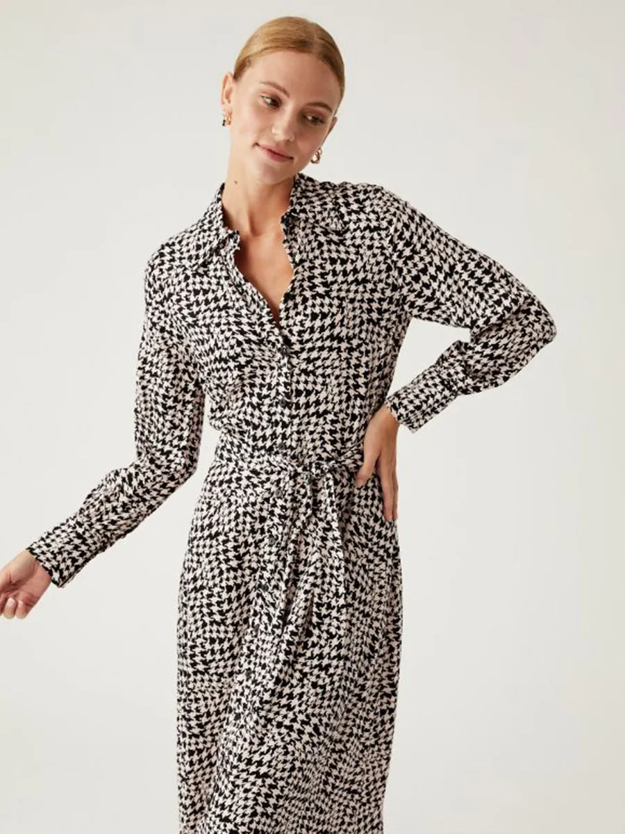 MARKS & SPENCER Floral Round Neck Midaxi Tea Dress T6915450F4