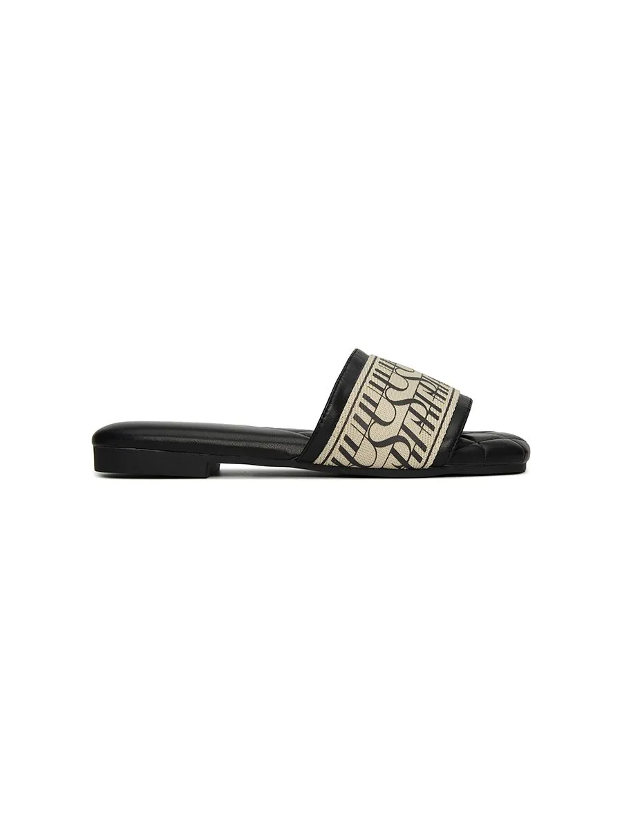 SHU WOMEN- PALETTE SOFT SIGNET ON CANVAS ORIGINAL SANDALS-BLACK