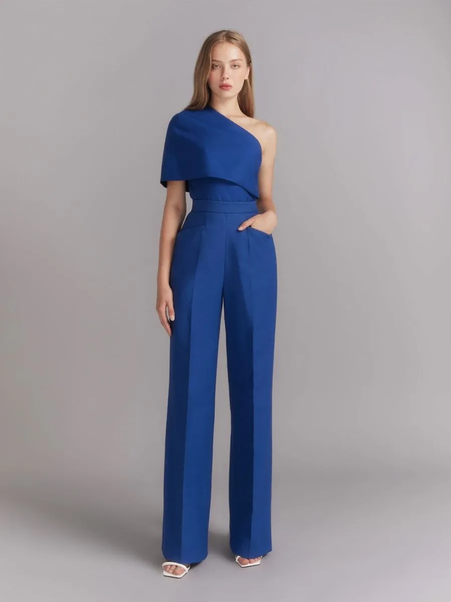 ASAVA (AW23) Laberta High-waisted Women Pants Blue