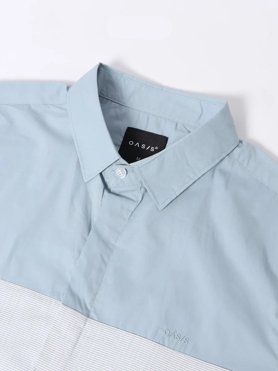 OASIS Men's Short sleeve Shirt Light blue