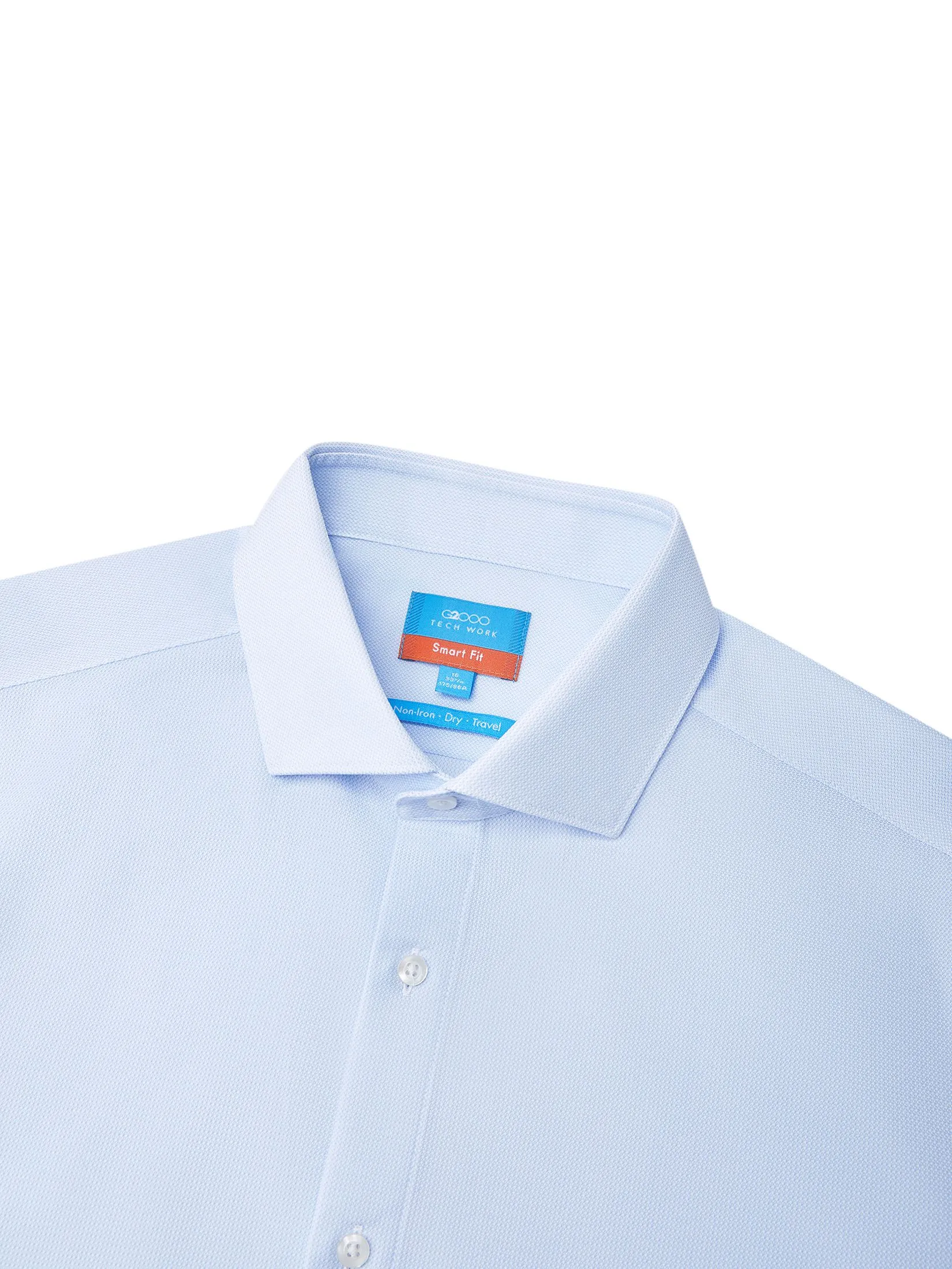 G2000 Men Clothing Non-Iron Dry 2 Tone Dry Shirt  Smart Fit - Blue