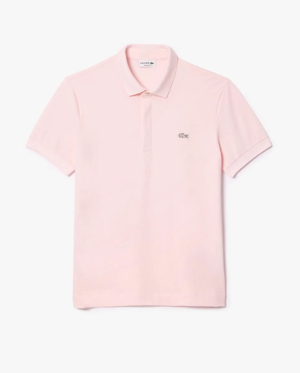 LACOSTE Regular Fit Paris Stretch Piqu  Polo Shirt Pink