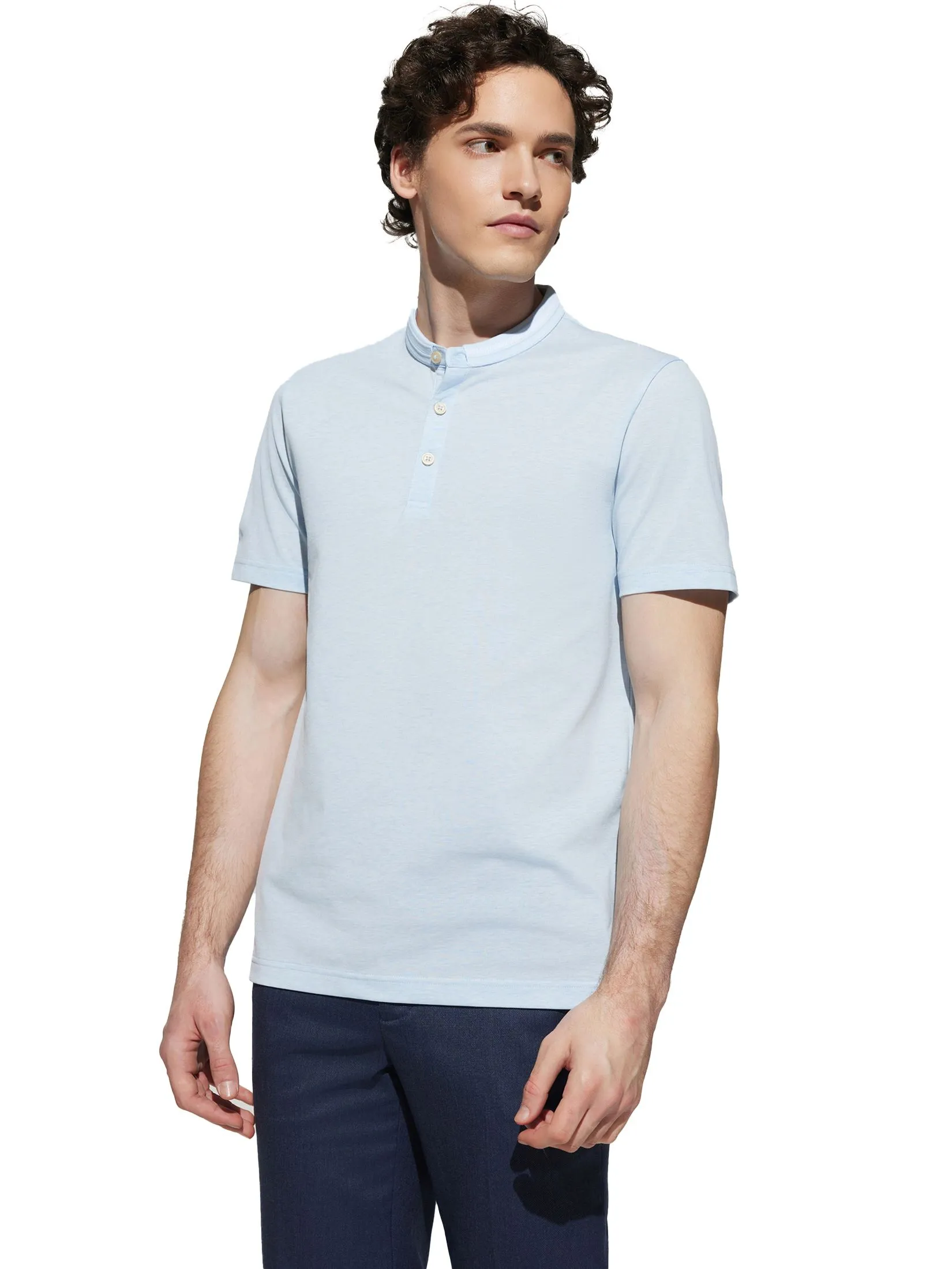 G2000 Men Clothing Super Light Mercerized Cotton Pique Short Sleeve Polo Tee  Smart Fit - 5114146262 - Blue Size - L
