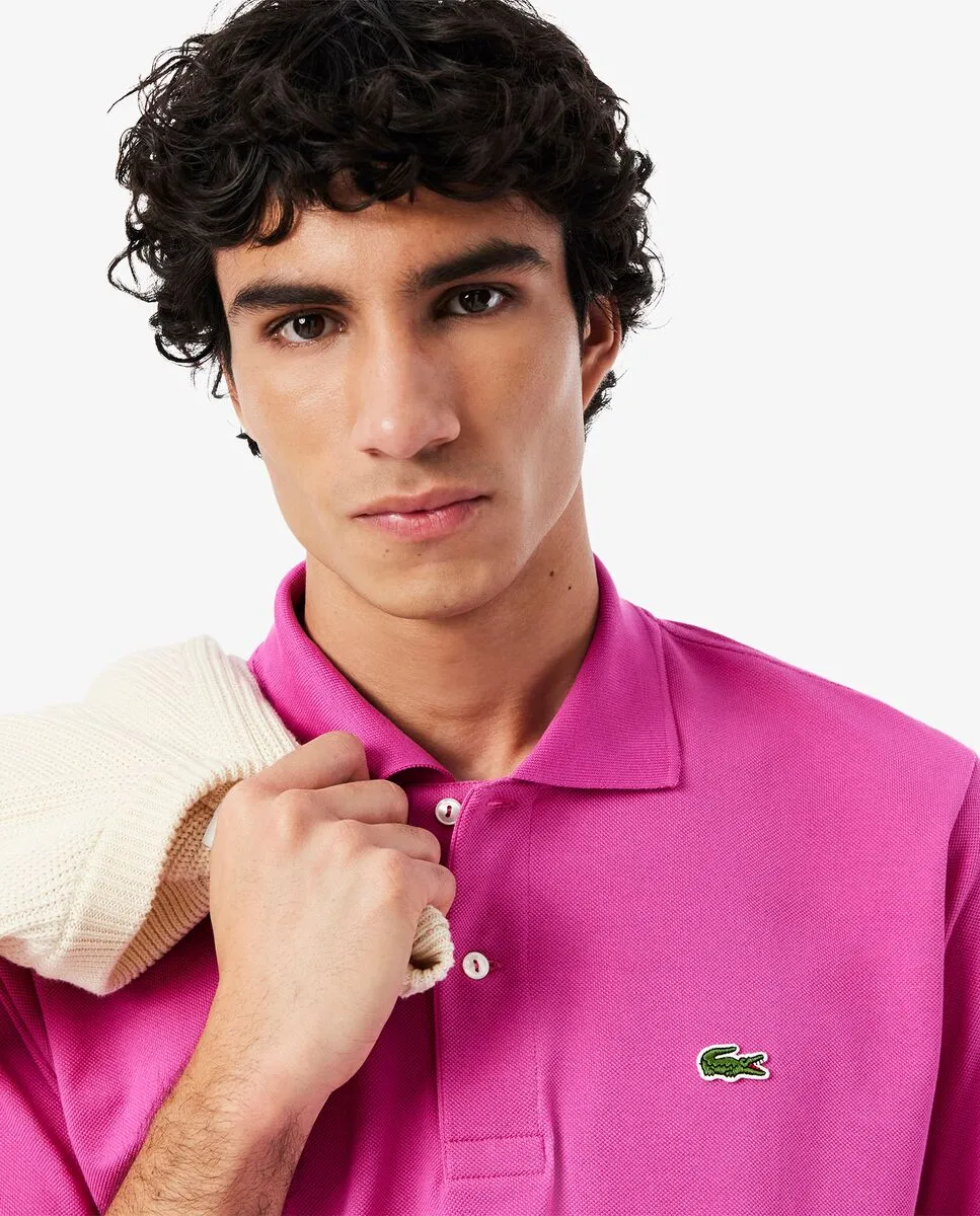 LACOSTE Classic Fit L.12.12 Original Piqu  Polo Shirt Pink