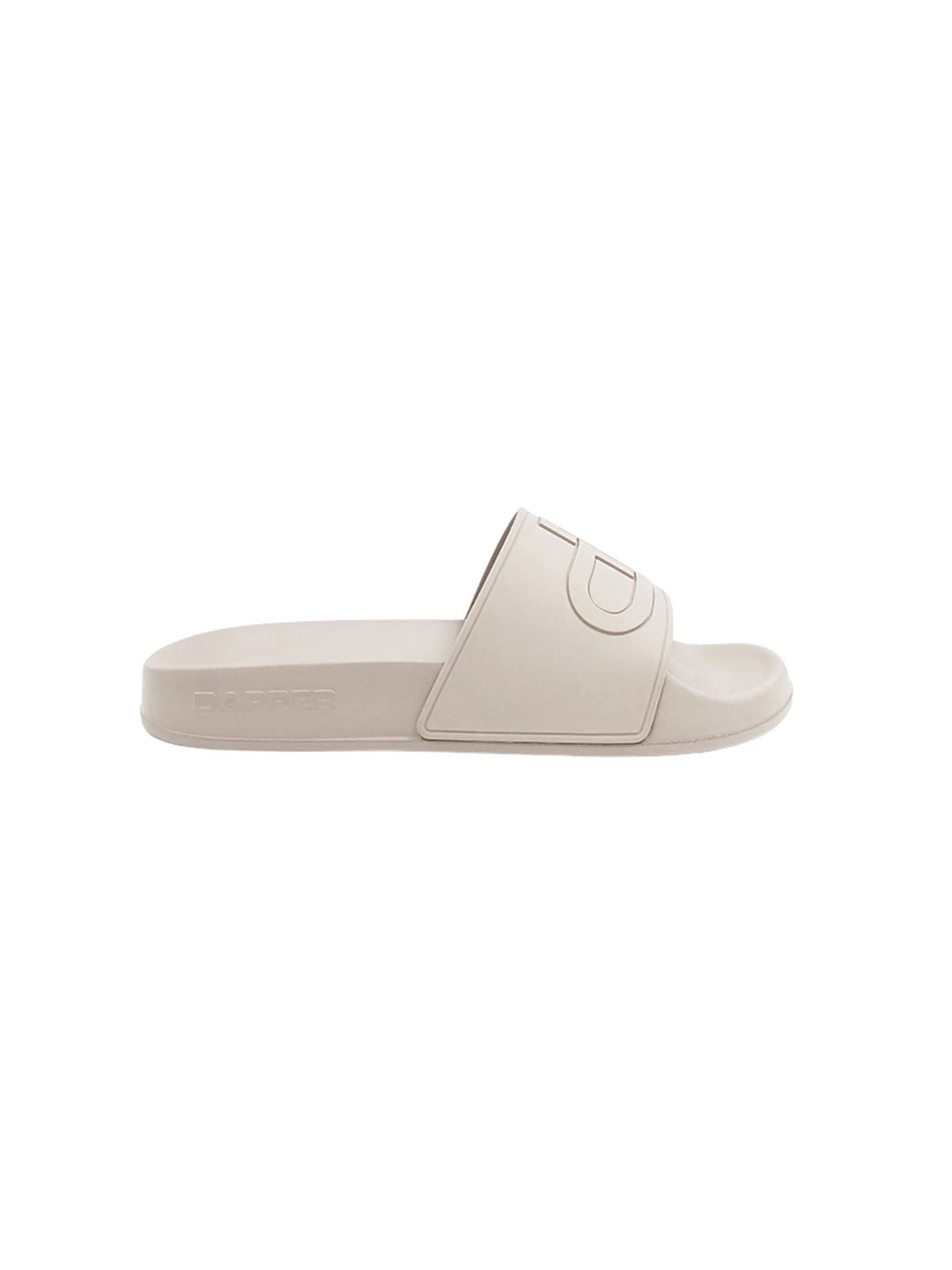 DAPPER DAPPER DP Icon Embossed Pool Slide Sandals Ivory