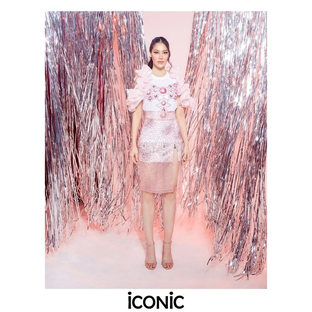 ICONIC Pink STUNNING SKIRT Model STUNNING5952