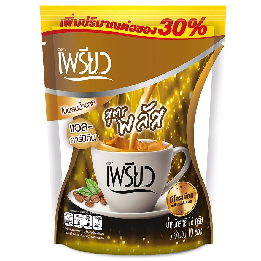 Preaw Instant Coffee L-Carnitine Flavor Sugar Free 10sac