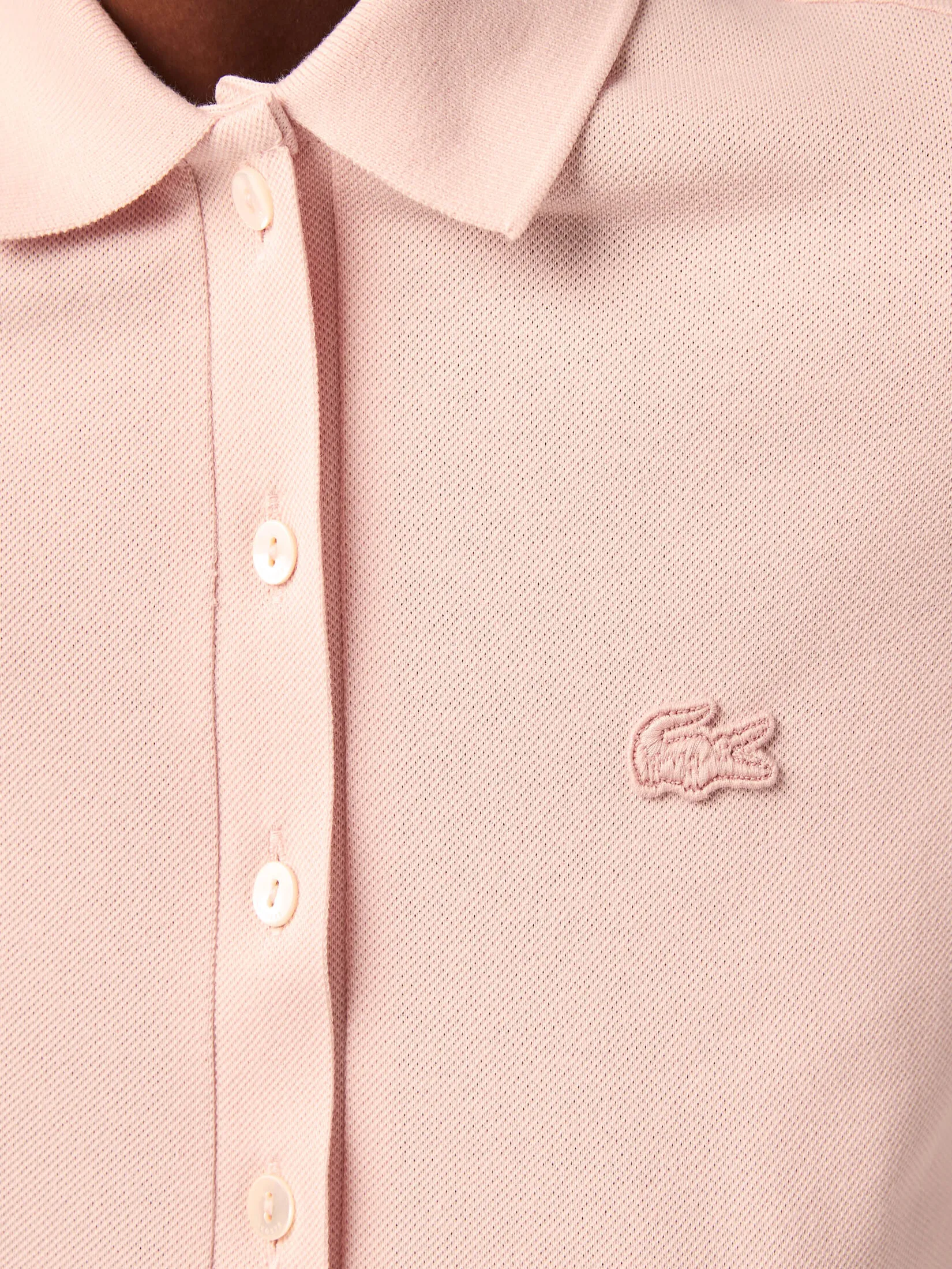 LACOSTE L.12.D Slim Fit Stretch Mini Piqu  Polo Shirt Pink