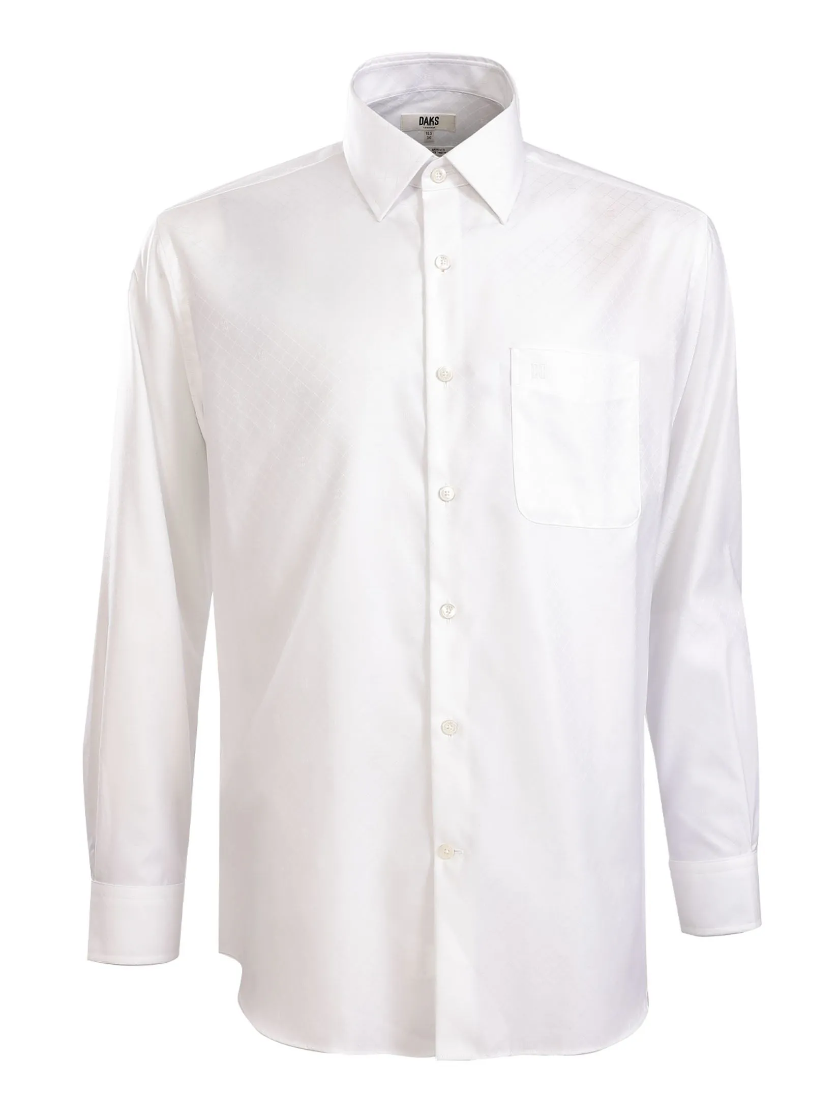 DAKS MEN Long Sleeve Shirt Smart Fit White Size - L