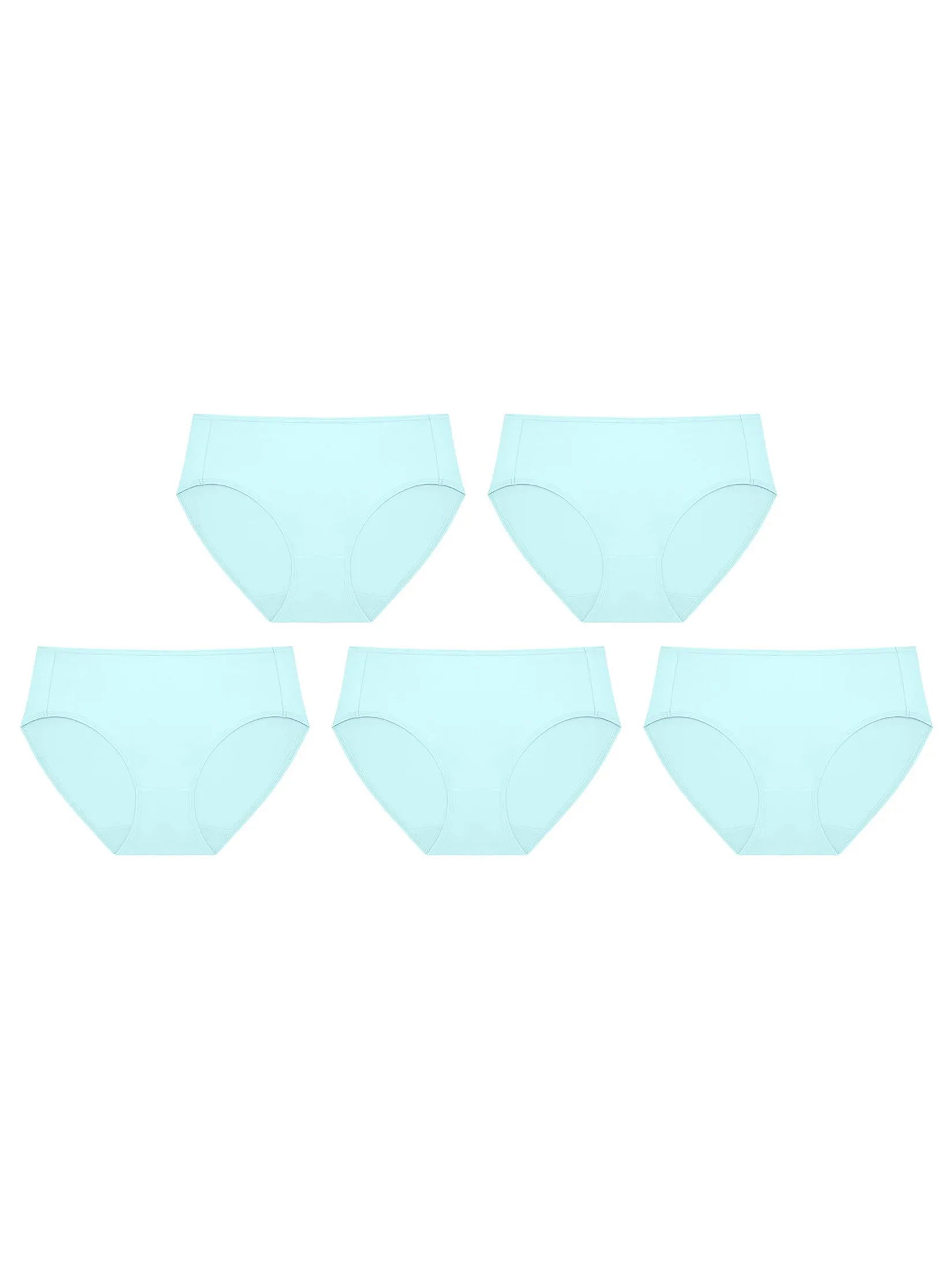 SABINA [Pack 5 Piece] [Online Exclusive] Microfiber Mid Waisted Panty - Light Blue