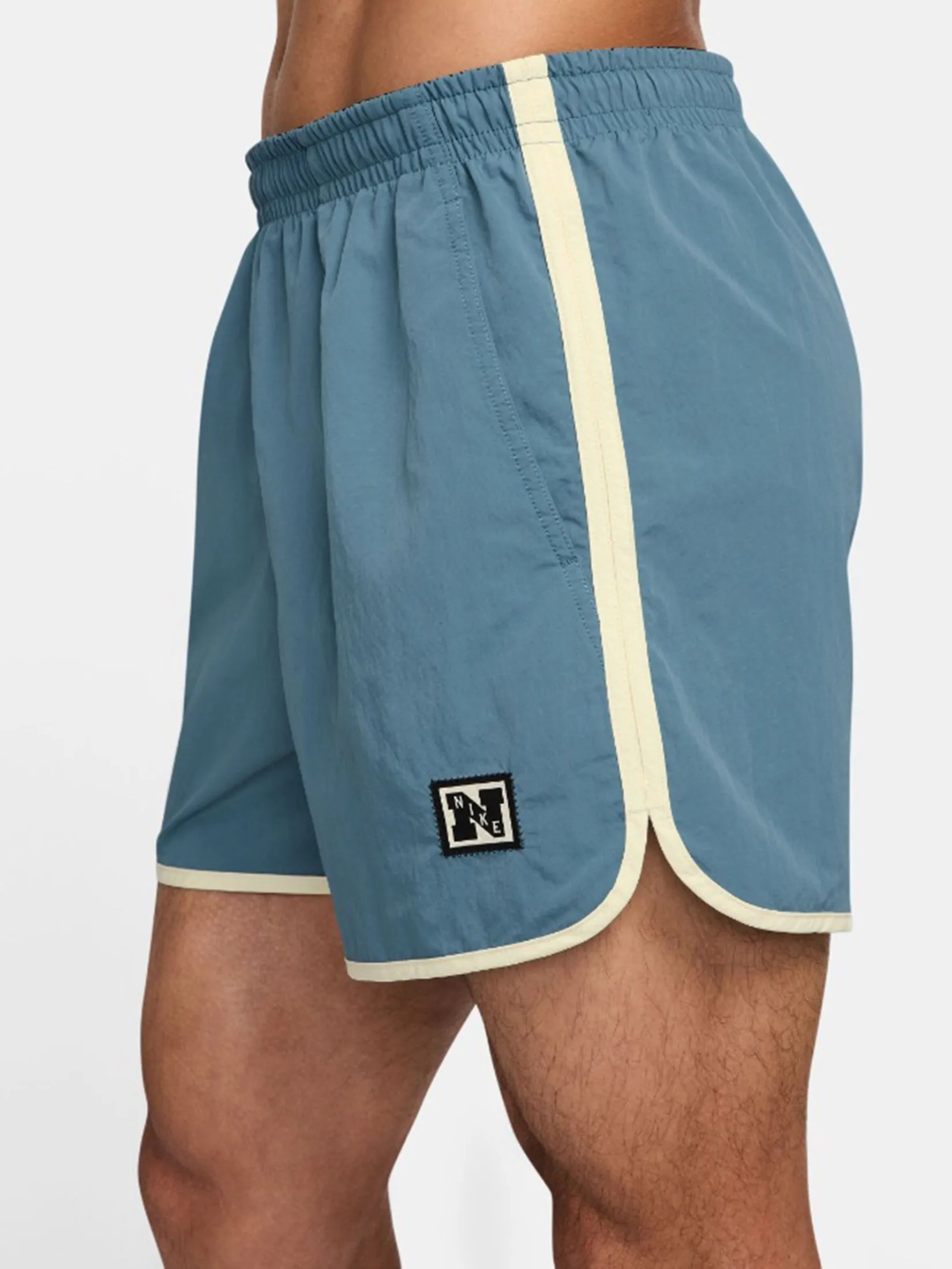 NIKE Men Shorts Gym Heritage Dri-Fit 5" Smokey Blue/Pale Ivory/Smokey Blue