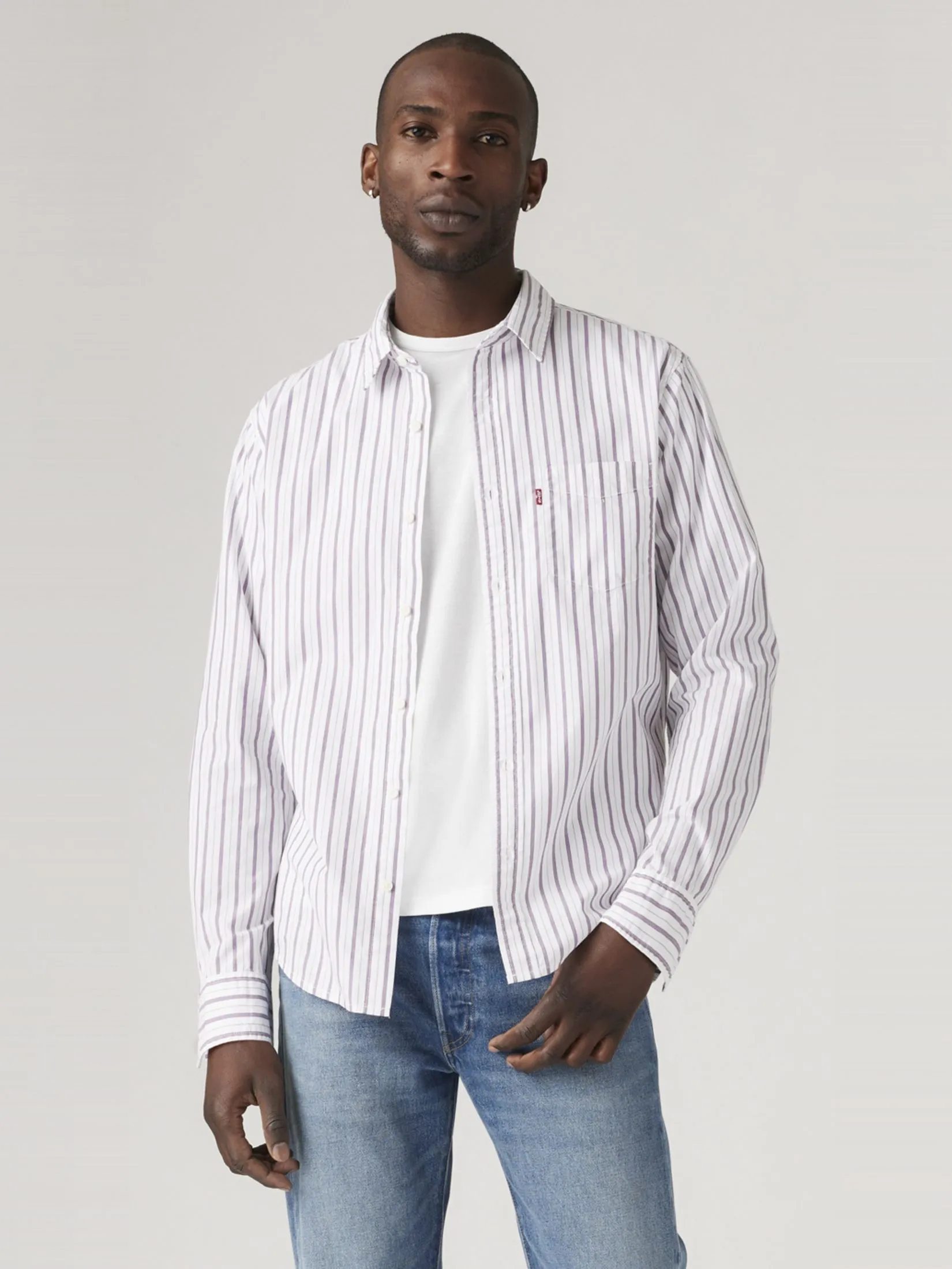 LEVI'S Men's Sunset Pocket Standard Fit Shirt Purples