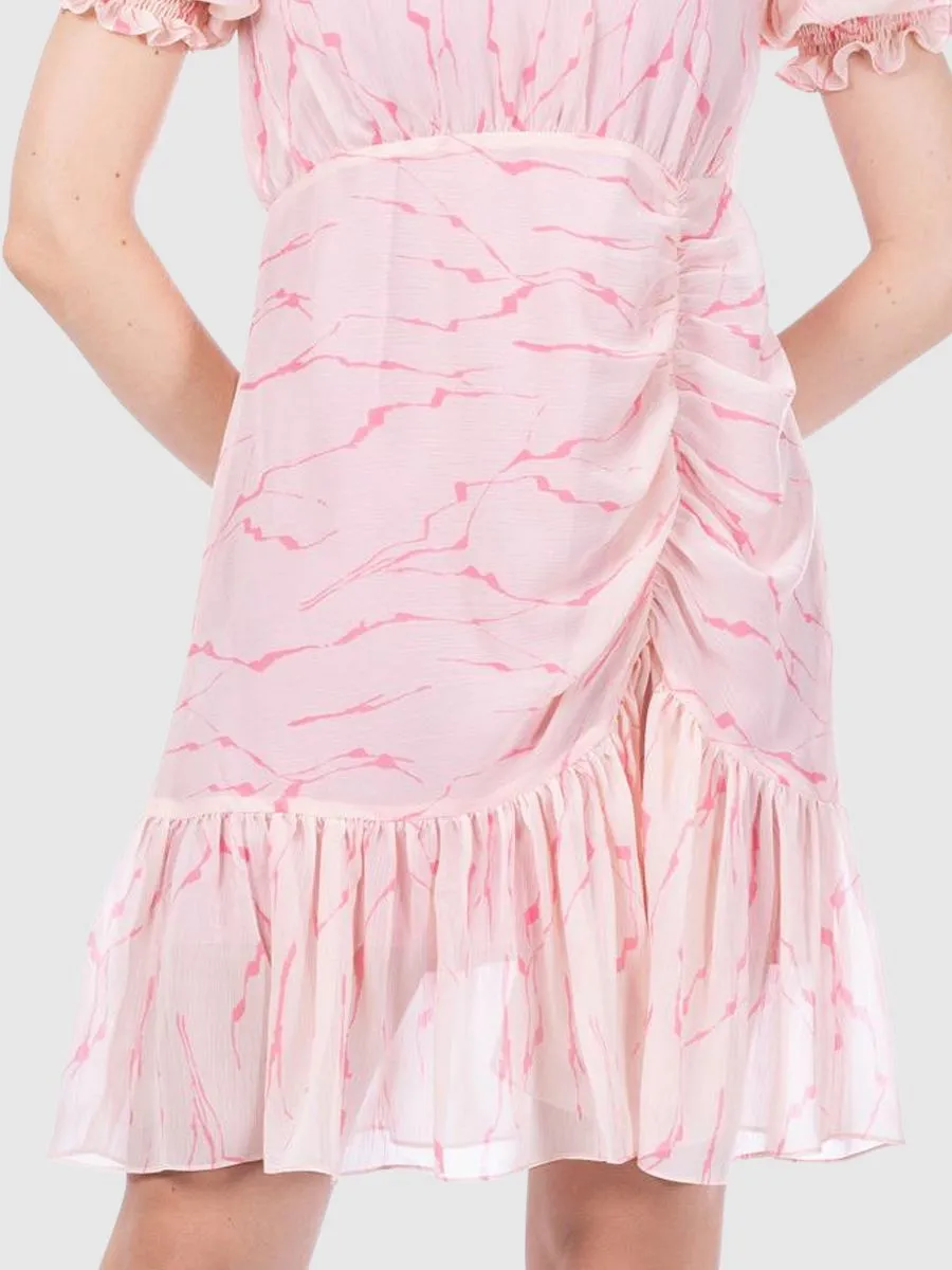 AMILA Women Dress Chiffon Angora Pink