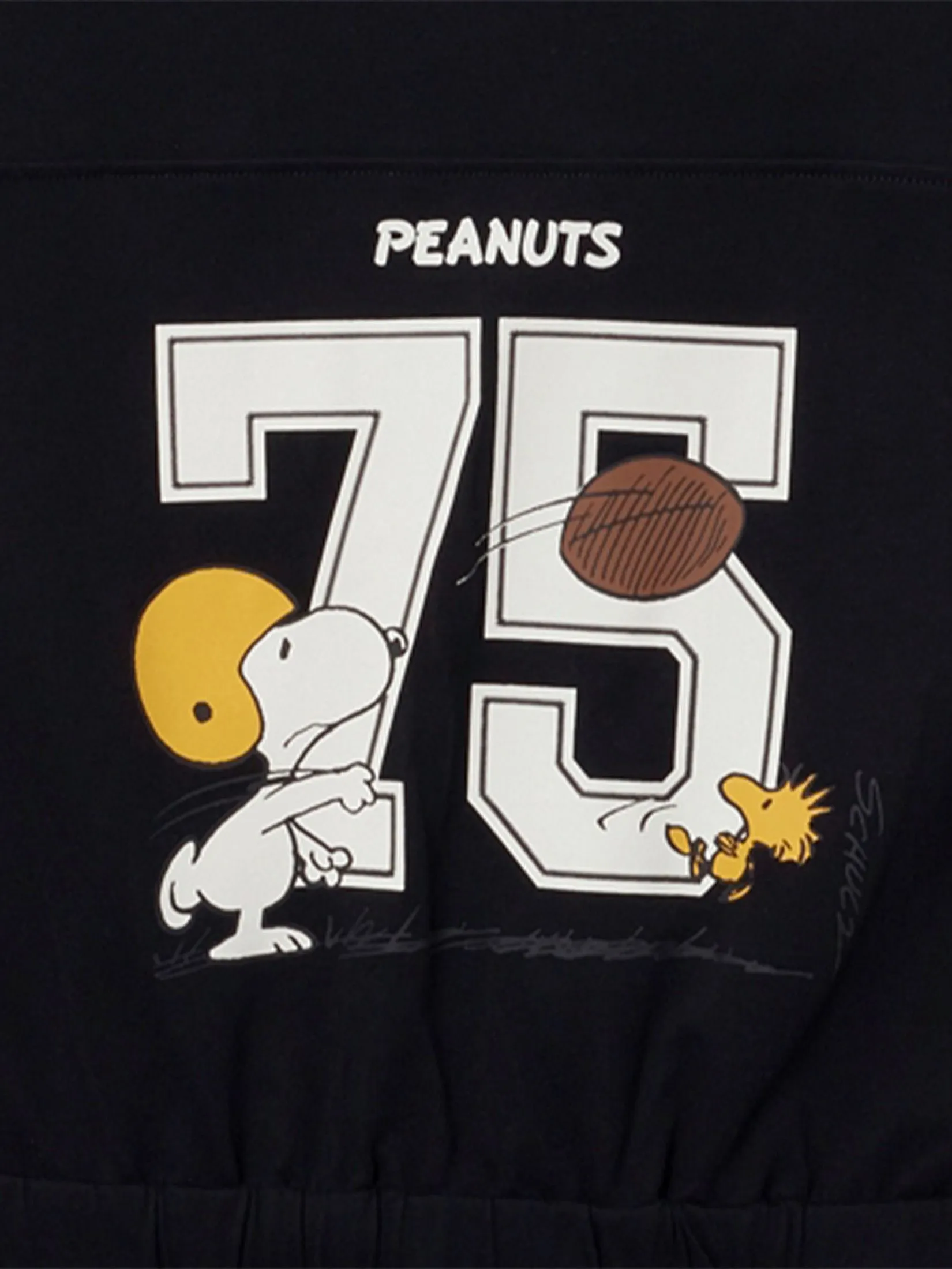 GIORDANO Women's Comfort Baby French Terry Dress (Snoopy) Black