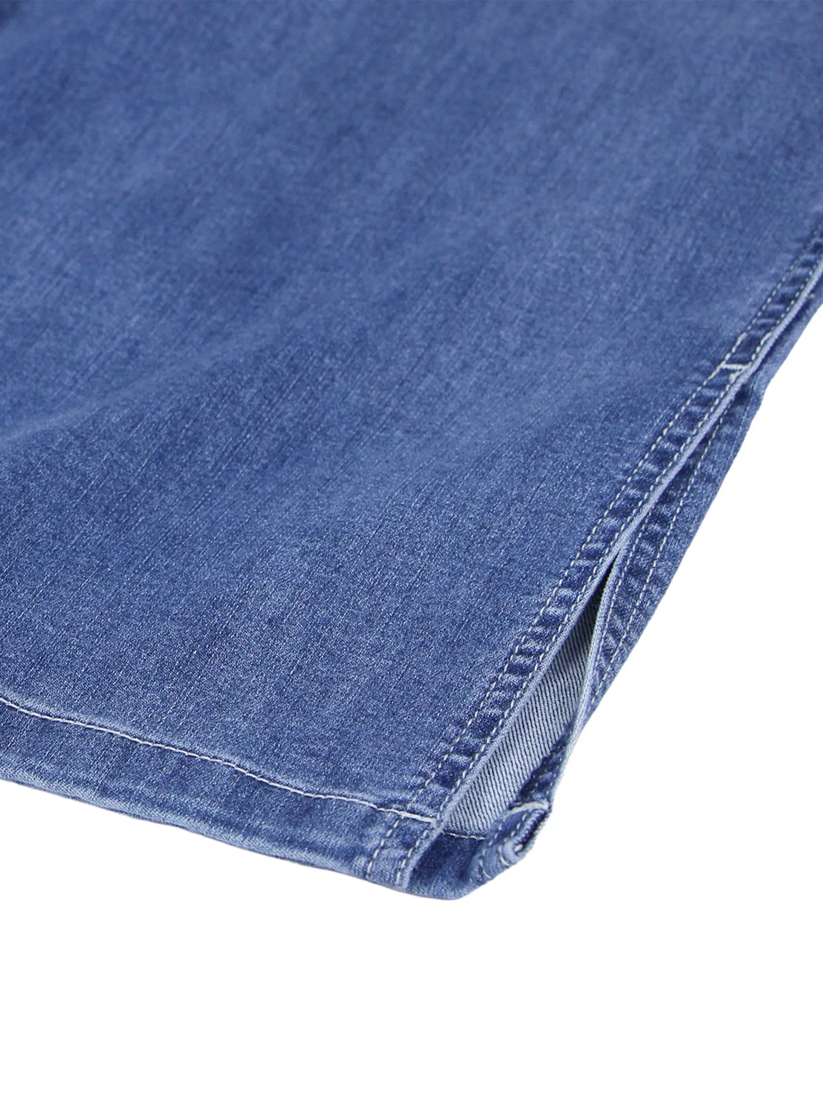 GIORDANO Women's Wide Leg Denim Jeans  Med Indigo Blue