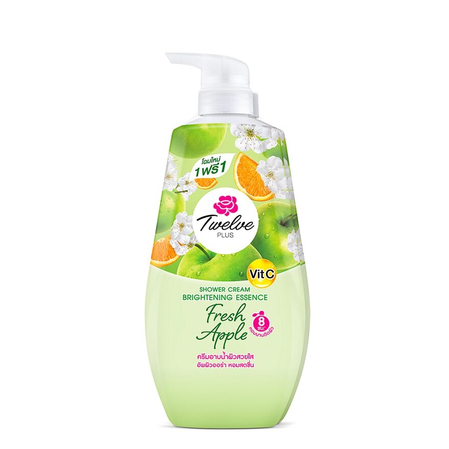 Twelve Plus Shower Cream Brightening Essence Fresh Apple 400 Ml.Twin Pack