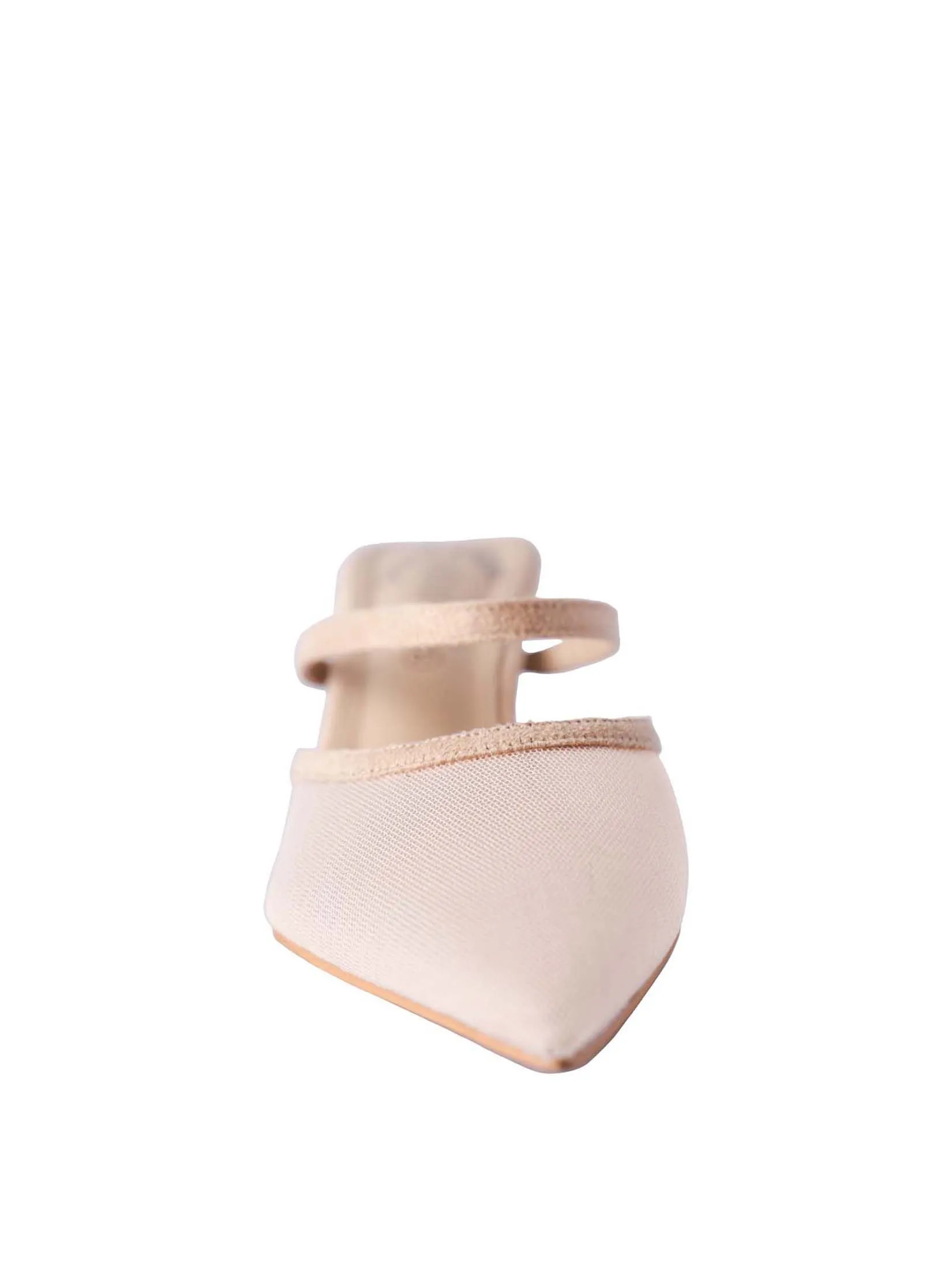 VILLAINS SF ELYSE Women's Mule Heels NUDE