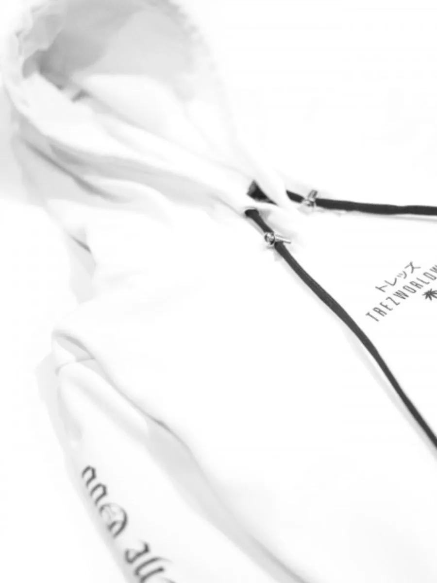 TZ WORLDWIDE Men HOODIE TZ GODISDOPE HOODIE WHITE