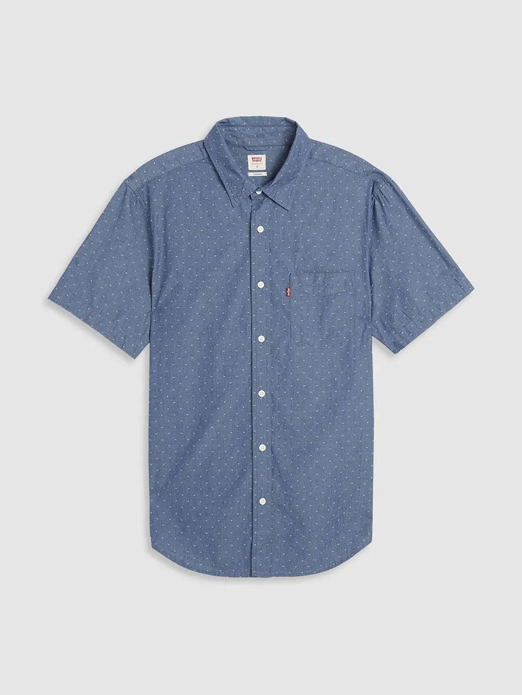 LEVI'S Men's Short-Sleeve Classic Standard Fit Shirt Dark Blue