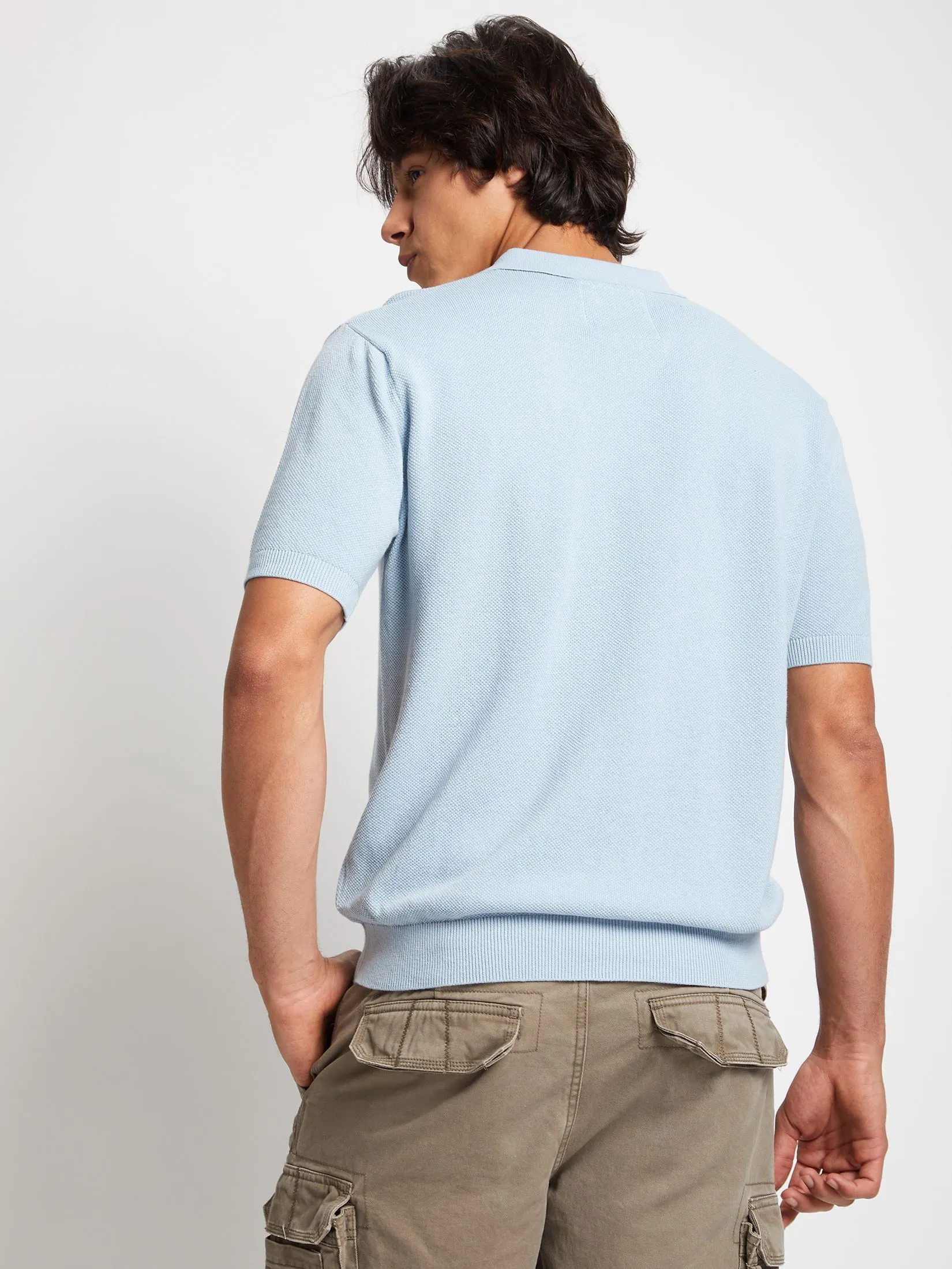 DEFRY 01 Men Polo Shirt Collar Neck Short Sleeves