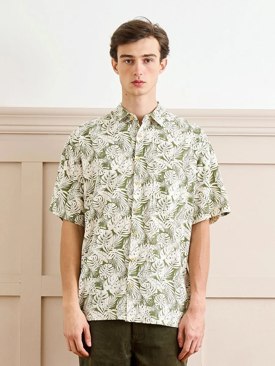 OASIS Men's Short sleeve Shirt Green Size - L