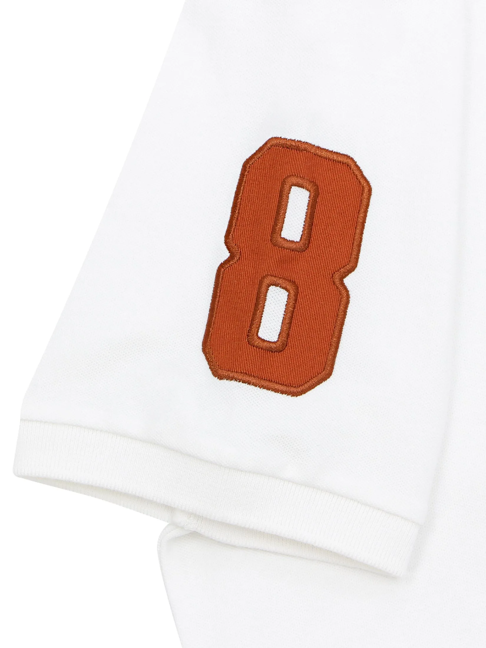 GIORDANO Men's Lycra Pique Embroidery Polo (3D Lion) White