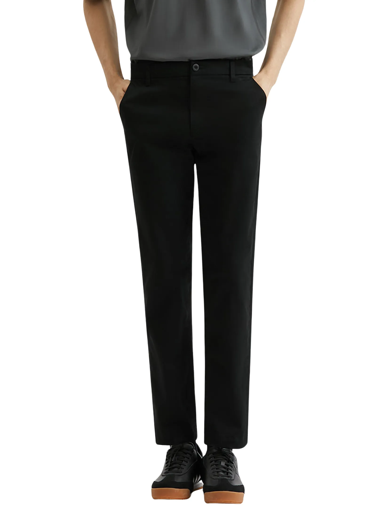 DAPPER Men Slim-Fit Comfort Chino Pants Black Size - 30 In