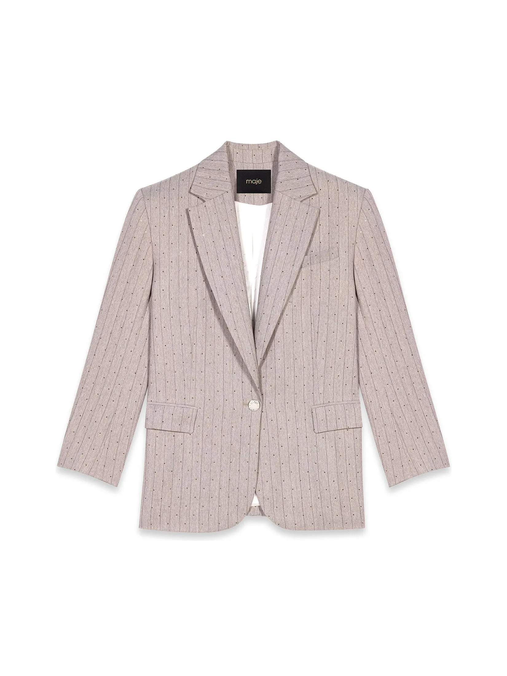 MAJE Women Suit Jacket Rhinestone