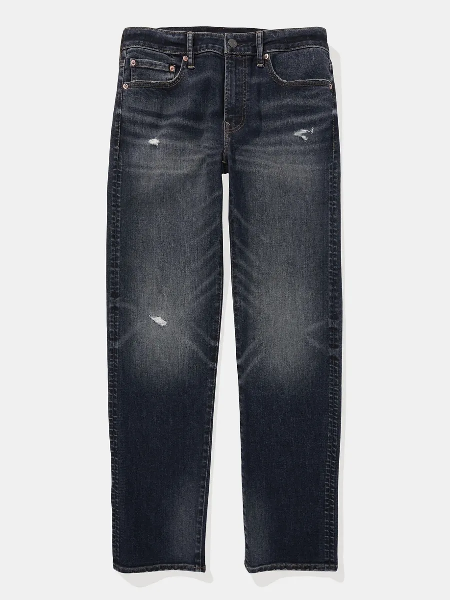 AMERICAN EAGLE MEN DARK W/ BULLETHOLES ORIGINAL STRAIGHT 009 INDIE DARK DESTROY Size - 31/30