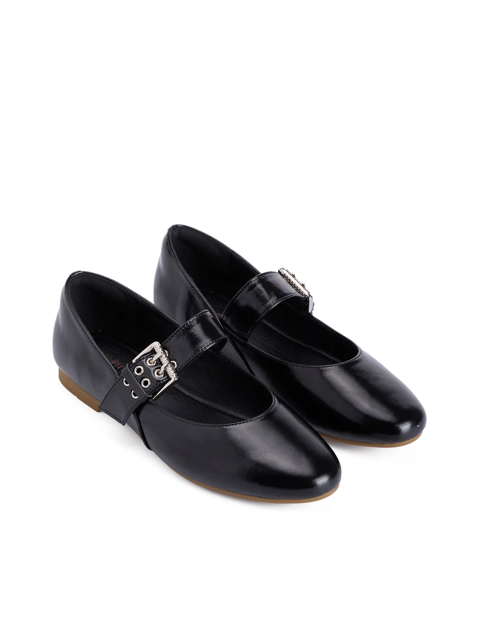 PRETTY FIT Women Mary Jane Flats Brynn Black