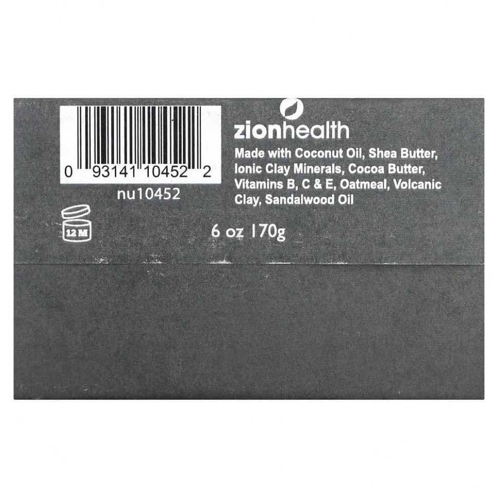 Zion Health, Ancient Clay, шампунь и мыло, сандаловое дерево, 70 г (6 унций)