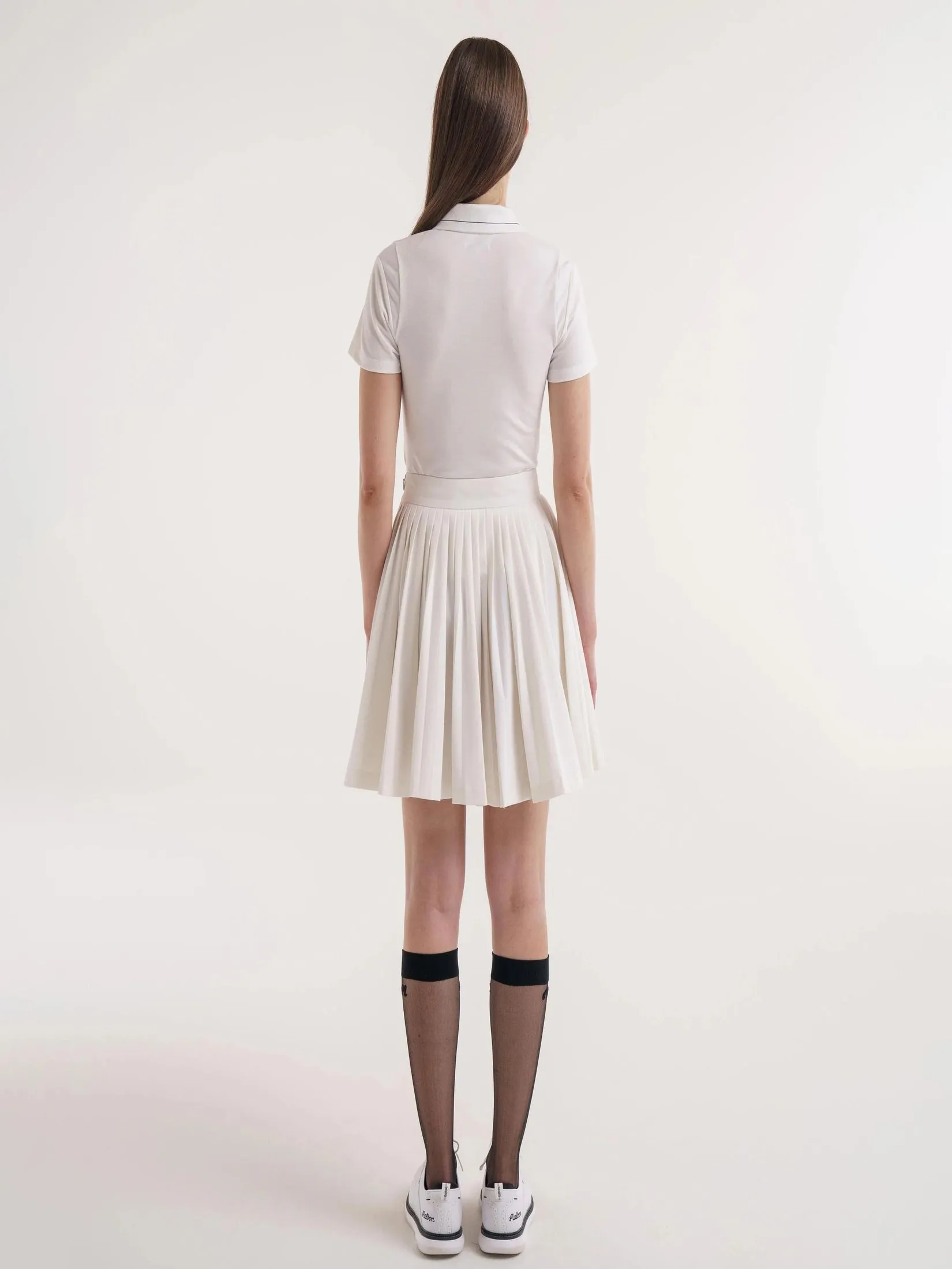 MALBON GOLF KATE SKIRT IN WHITE