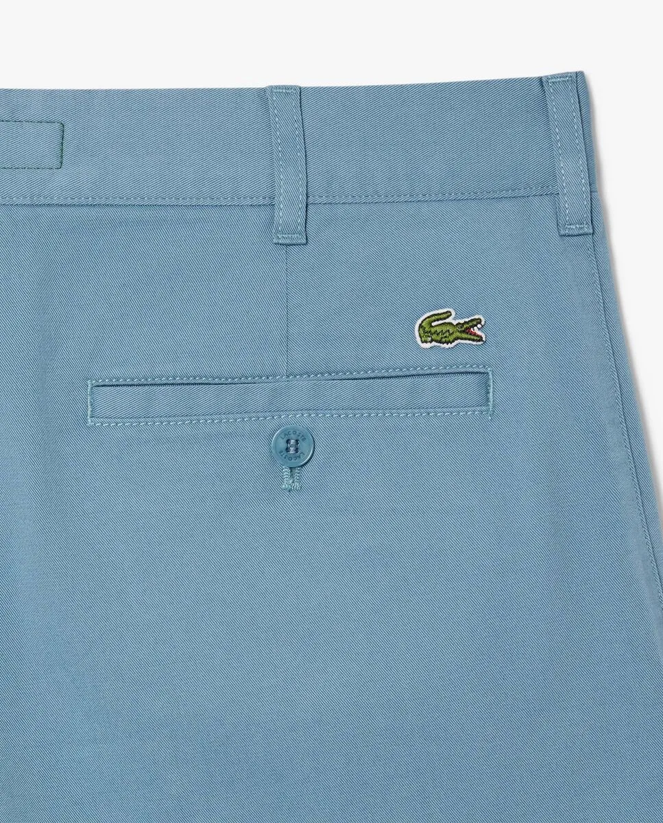 LACOSTE Slim Fit Stretch Cotton Chino Shorts Blue