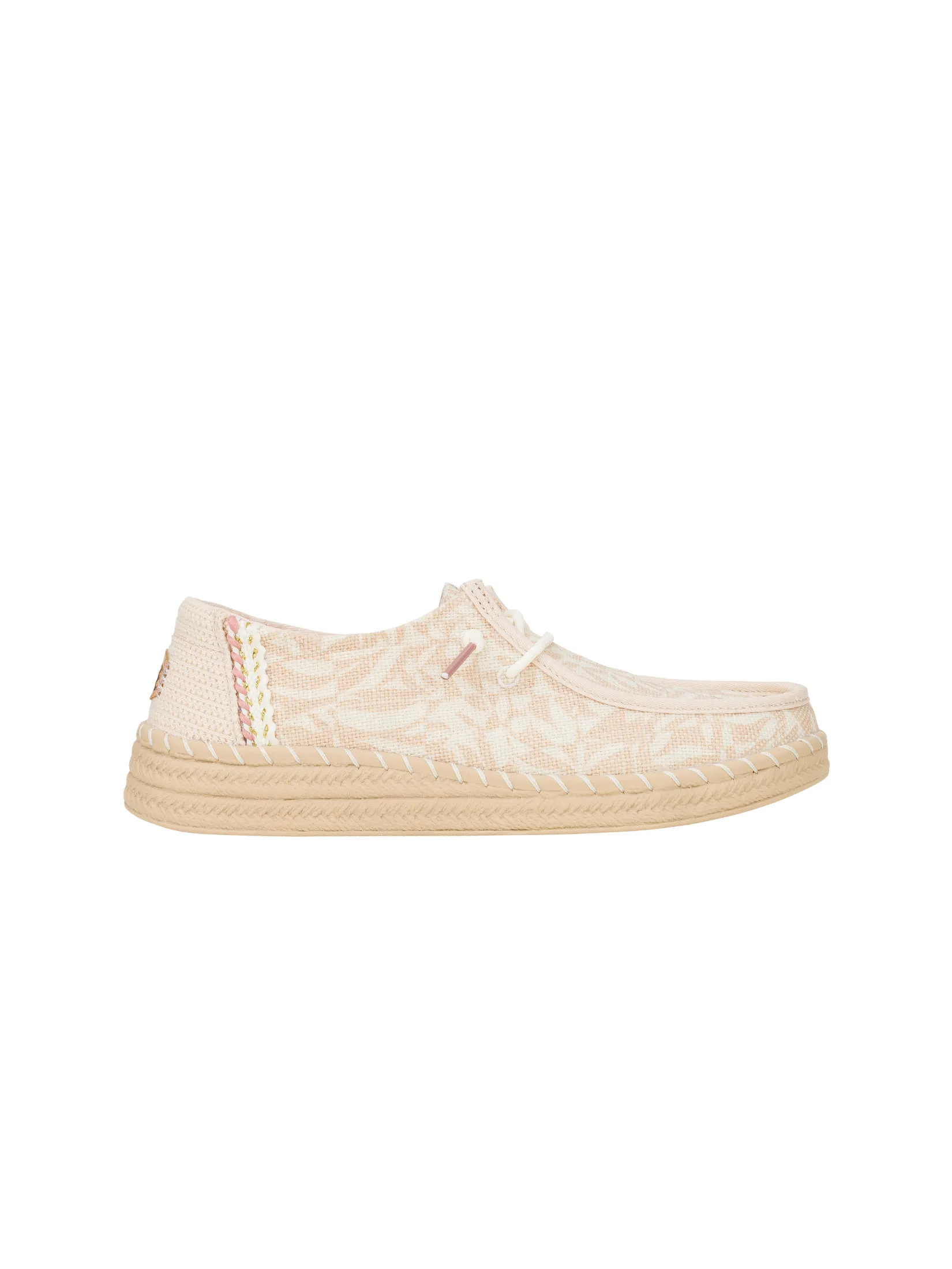 HEYDUDE WENDY ESPAD RETRO PM - PALE PINK/WHITE Size - W6 US