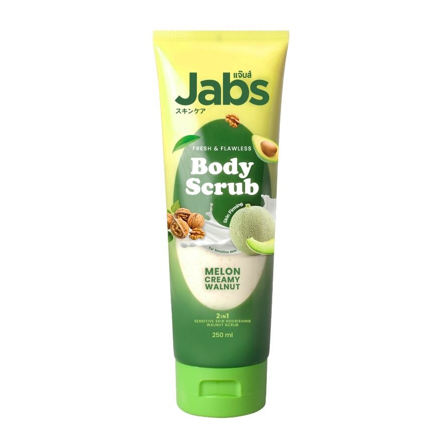 Jabs Body Scrub Fresh  Flawless Melon Creamy Walnut 250 Ml. - Green