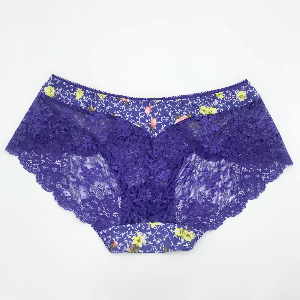 SKINN INTIMATE Purple Color Low Waist Floral Panty made in korea (11413)