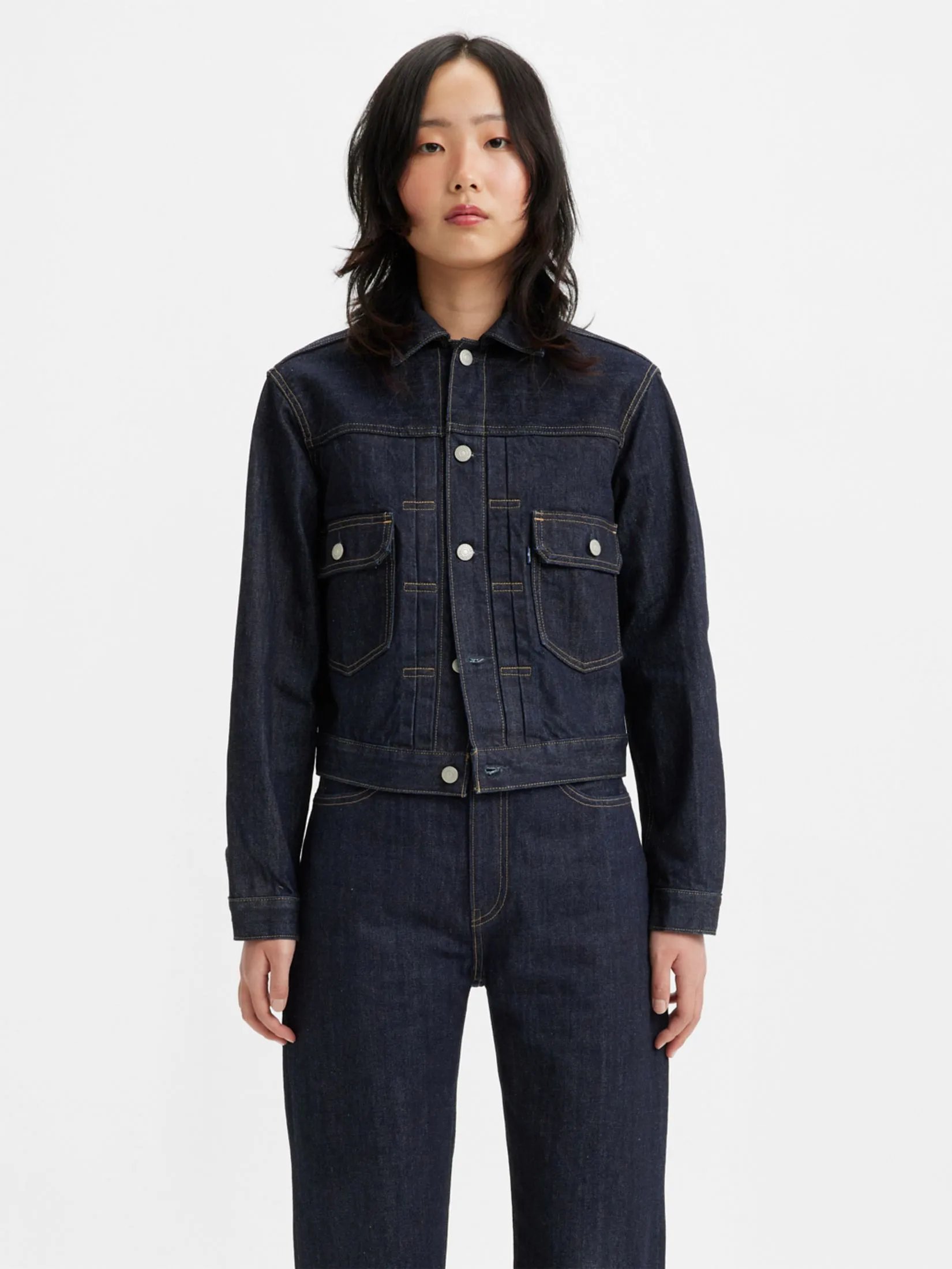 LEVI'S Levi’s Women’s Type II Trucker Jacket Dark Blue