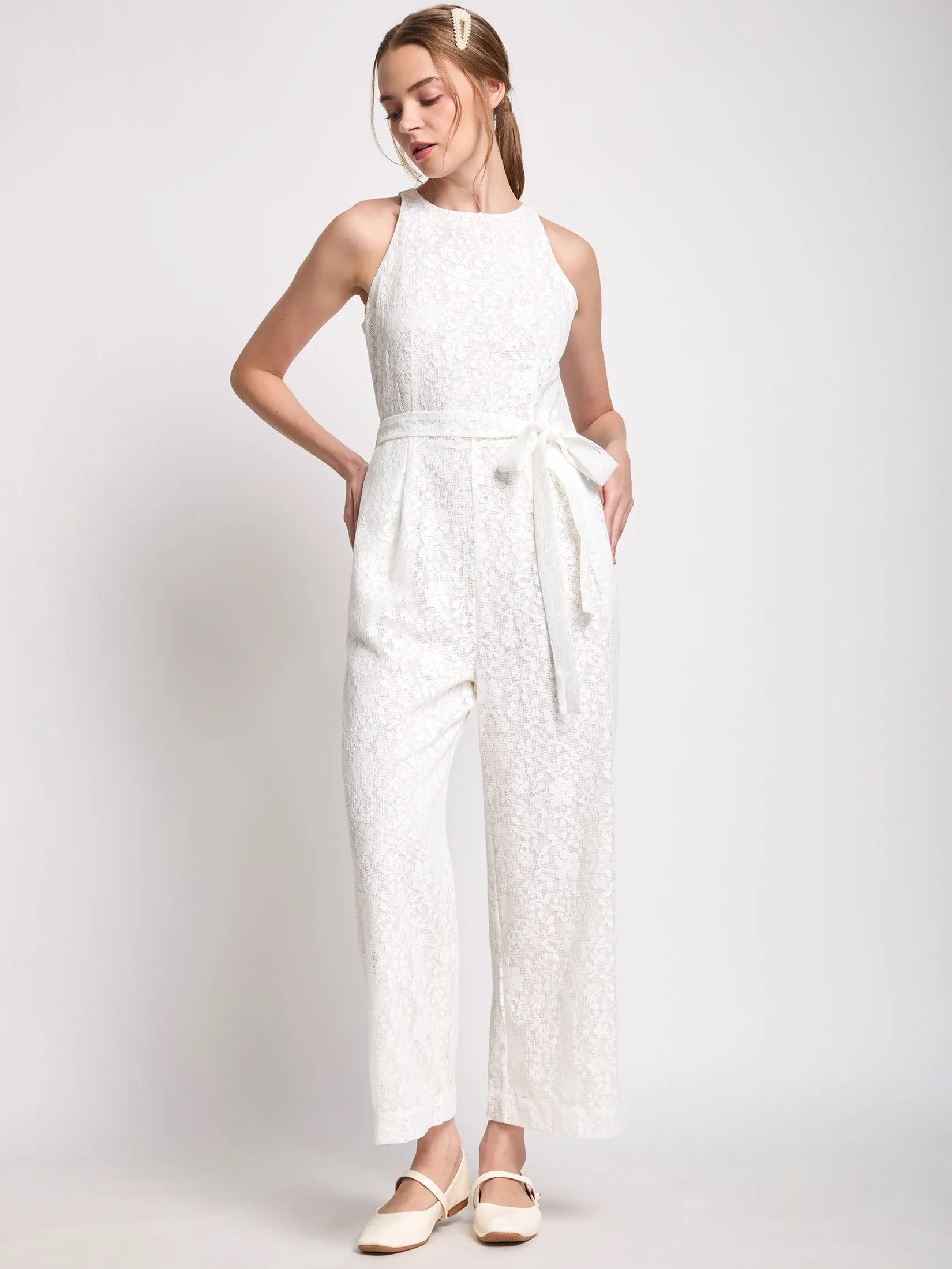 LOLITA Women Jumpsuit Halterneck Sleeveless Lace